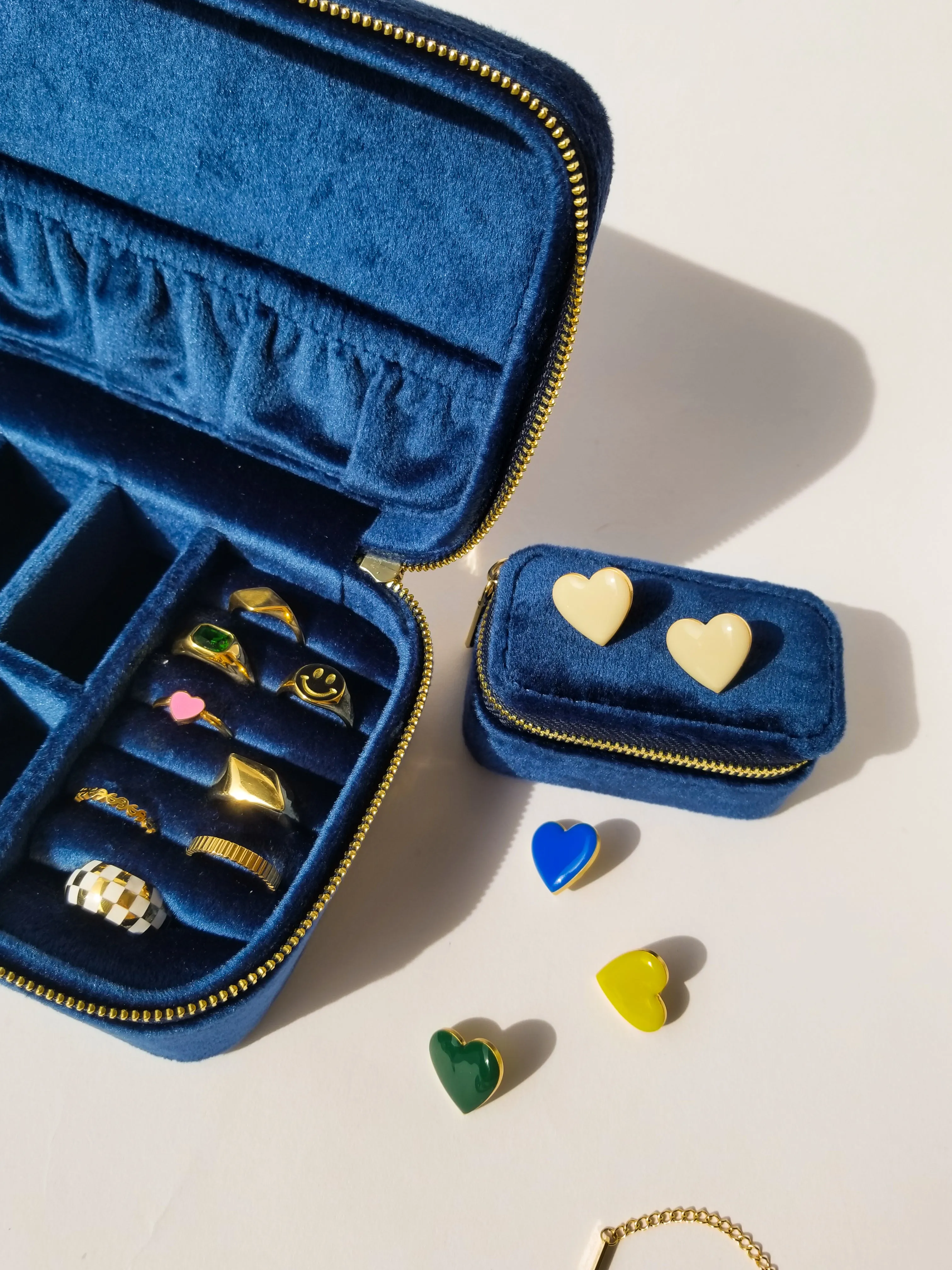 Velvet Jewellery Case Set • Midnight Blue sold by Matter Matters product image thumbnail 3
