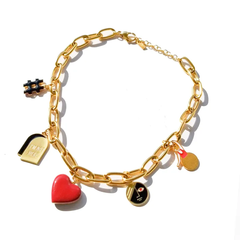 Speak Your Mind / Charms Necklace • Red sold by Matter Matters