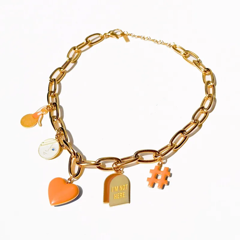 Speak Your Mind / Charms Necklace • Orange sold by Matter Matters
