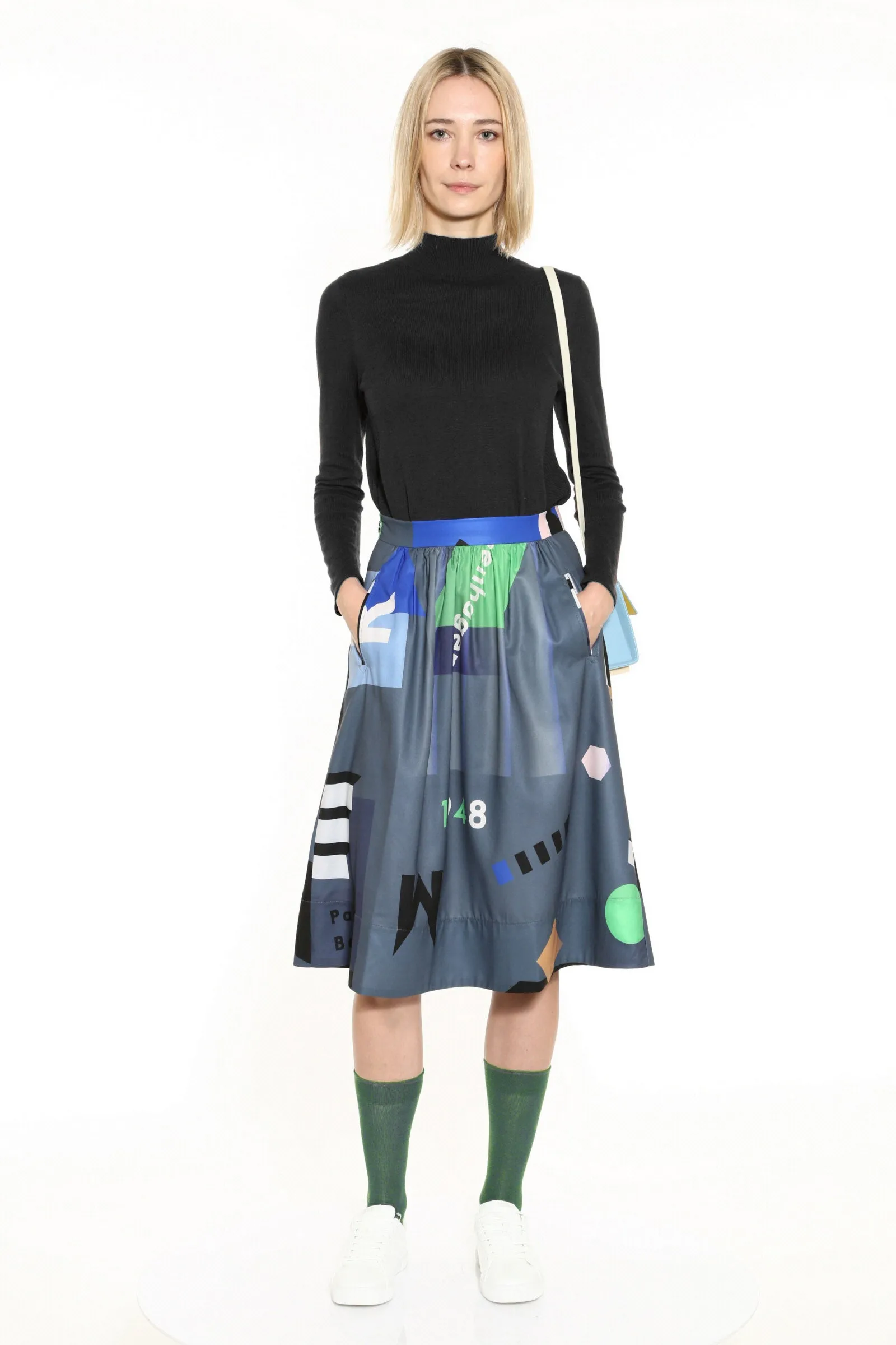 Mokita / Pattern Midi Skirt • Grey sold by Matter Matters product image thumbnail 4