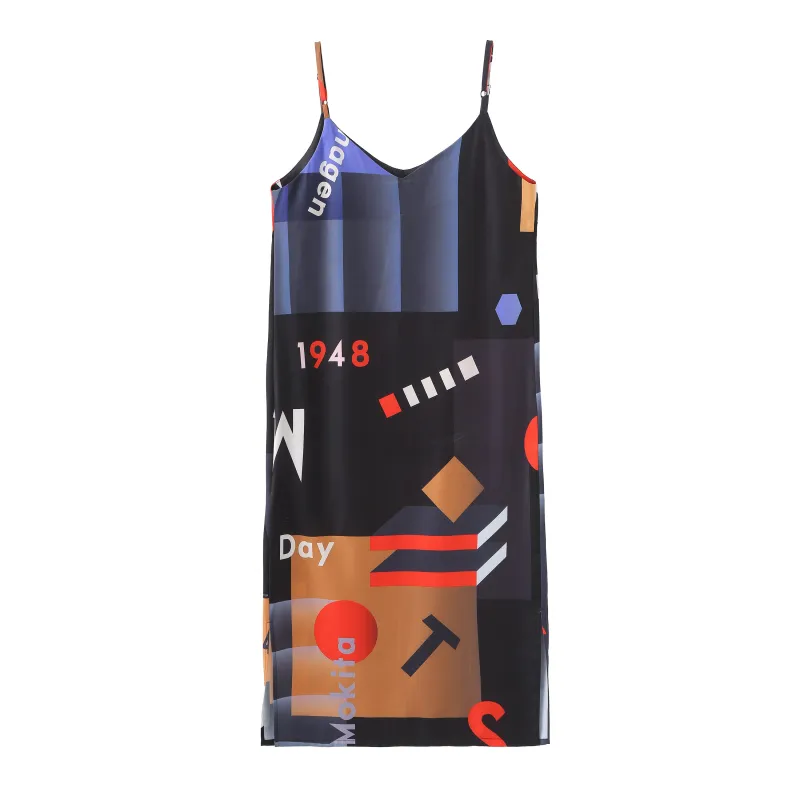 Mokita / Pattern Tank Dress • Black sold by Matter Matters