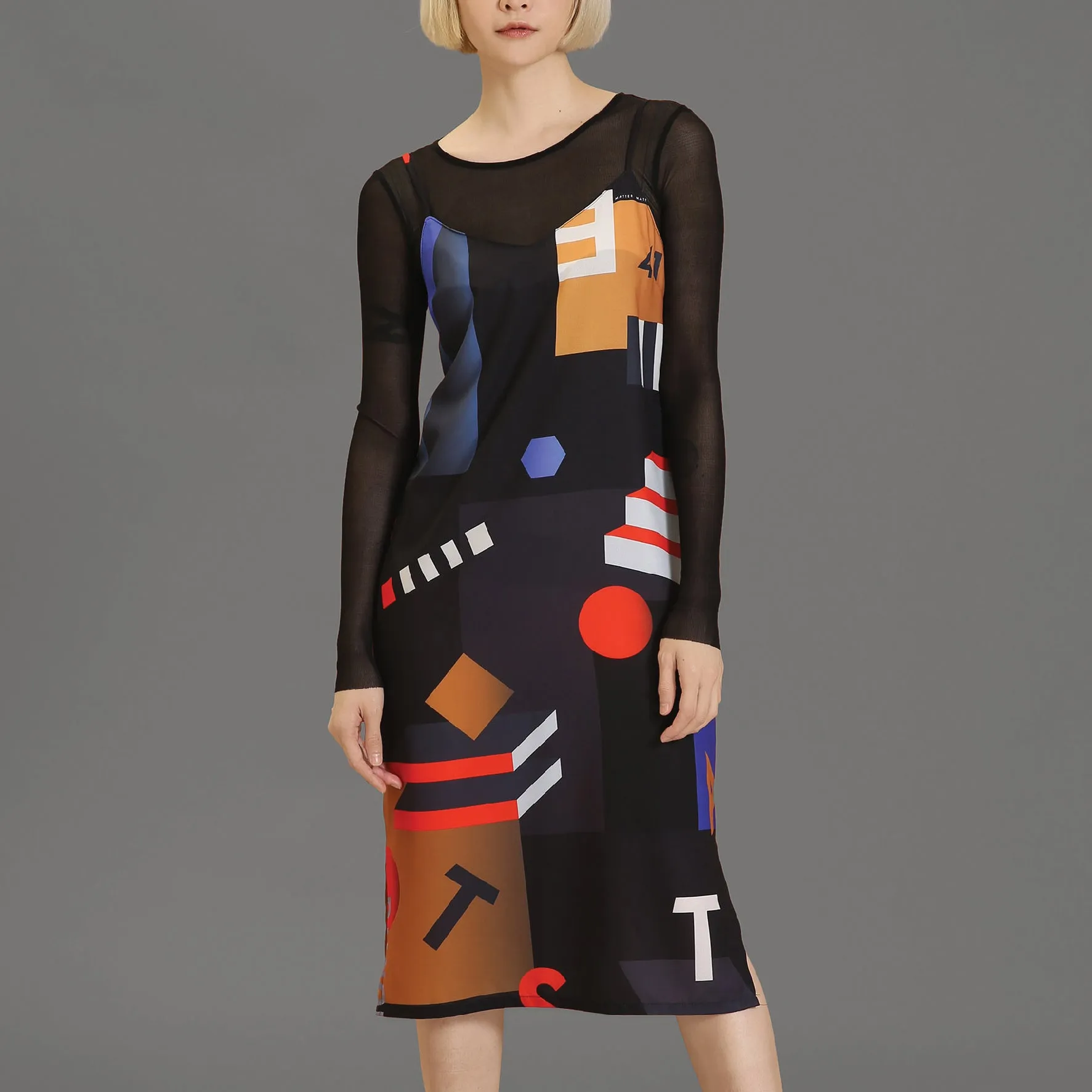 Mokita / Pattern Tank Dress • Black sold by Matter Matters product image thumbnail 2