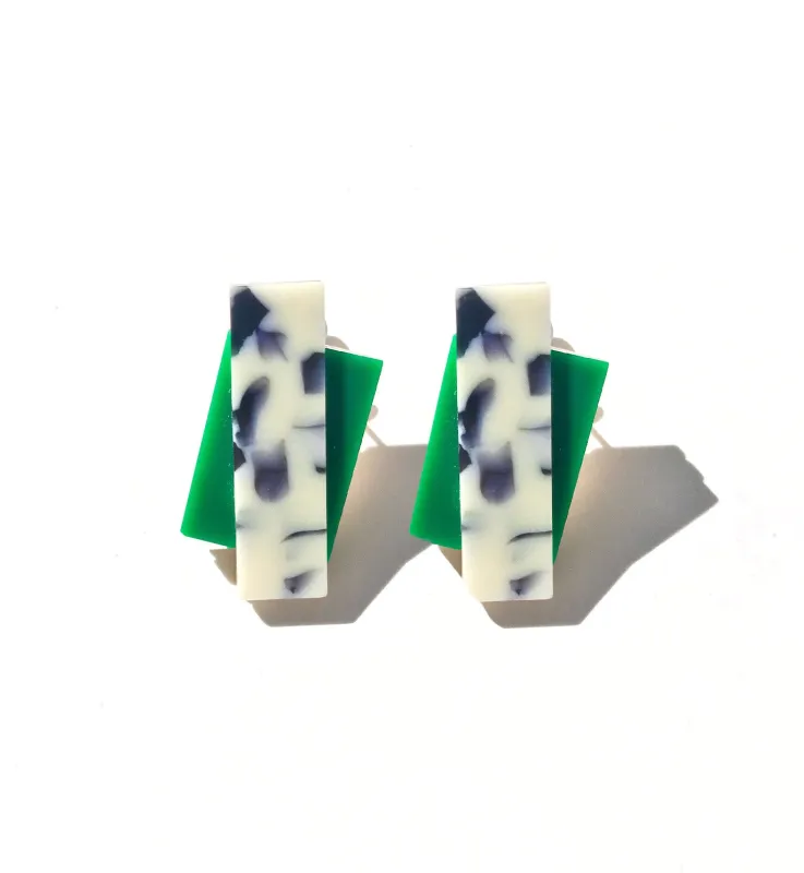 Double Up Earrings • Snow Green sold by Matter Matters