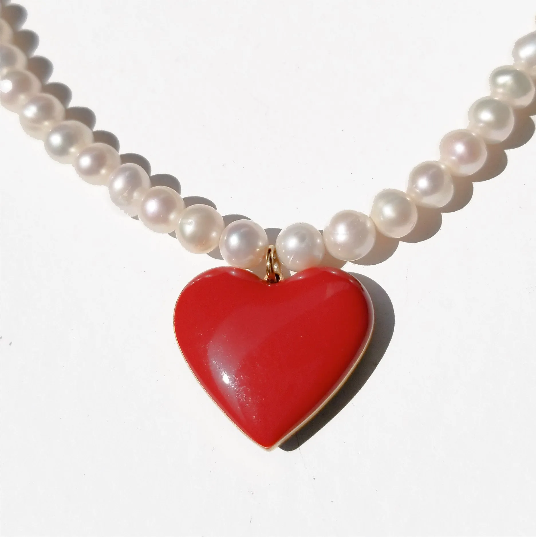 Love / Pearl Necklace • Red / Black sold by Matter Matters