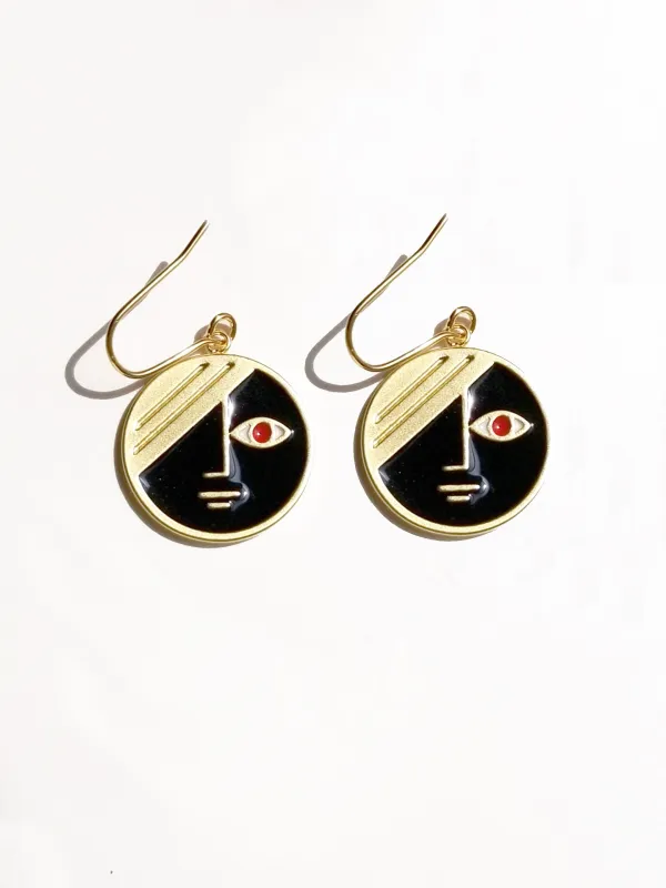 Mini Eclipse Earrings • Black made by Matter Matters