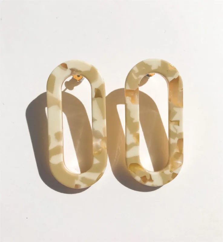 Marbled Oval Earrings • Earth sold by Matter Matters