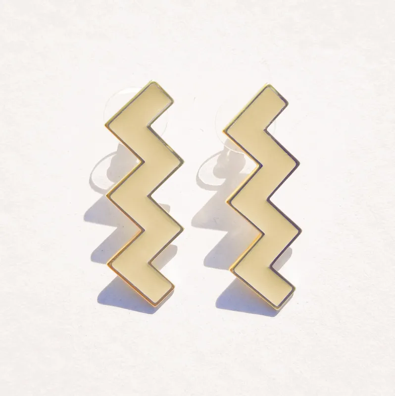 Zs Earrings • Beige sold by Matter Matters