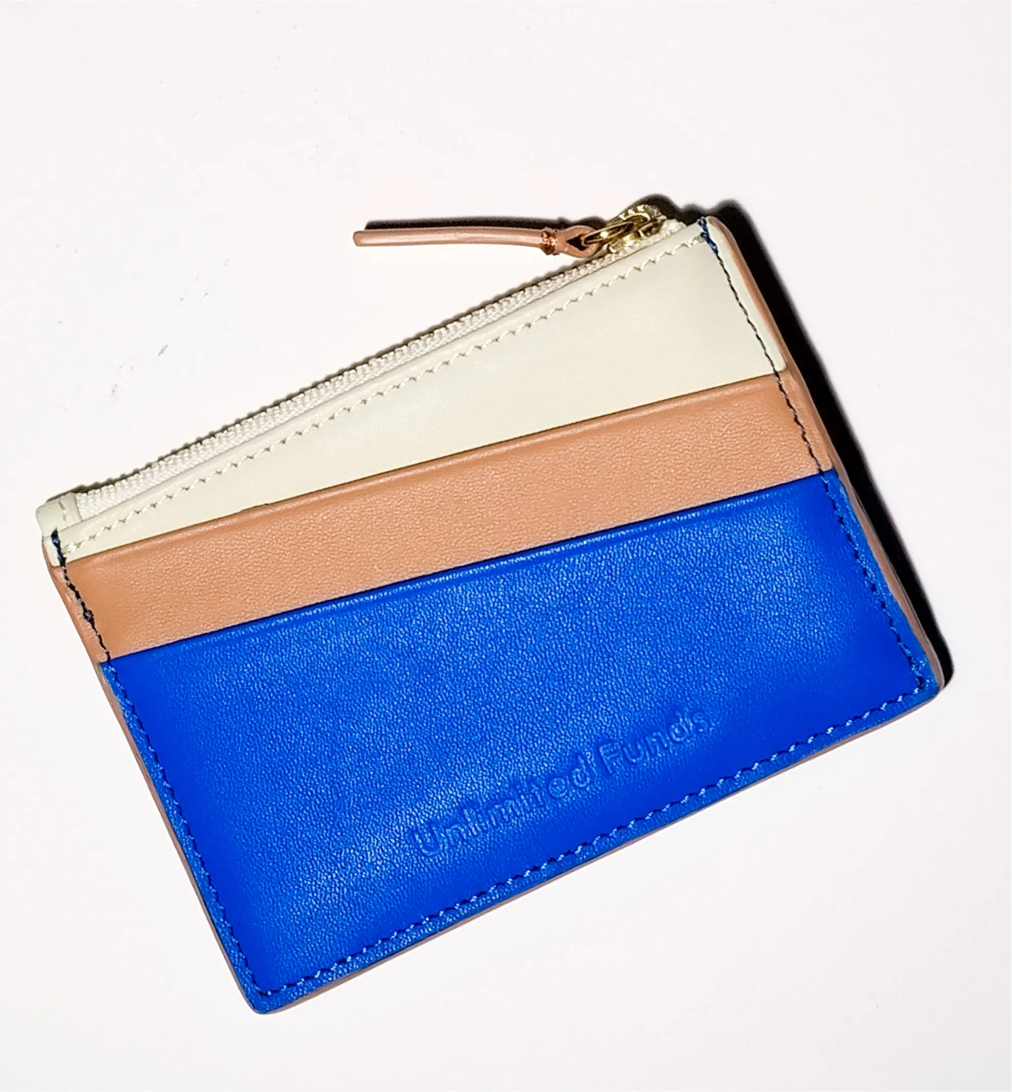'Unlimited Funds' Zipped Card Holder • Ultramarine sold by Matter Matters product image thumbnail 3