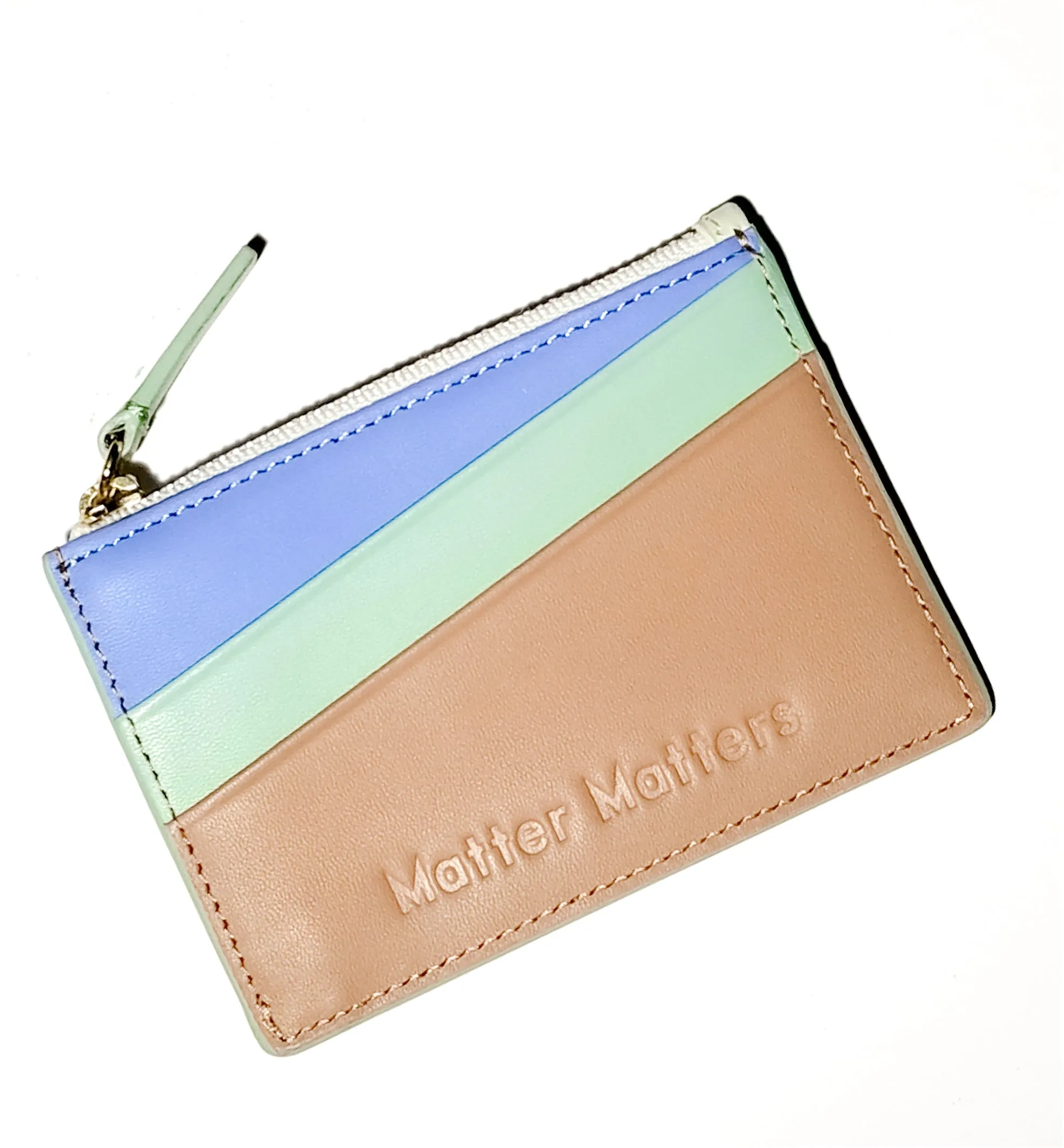 'Good Enough' Zipped Card Holder • Warm Brown sold by Matter Matters