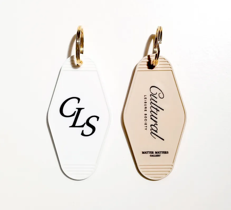 Cultural Leisure Society Keyring • White / Beige sold by Matter Matters