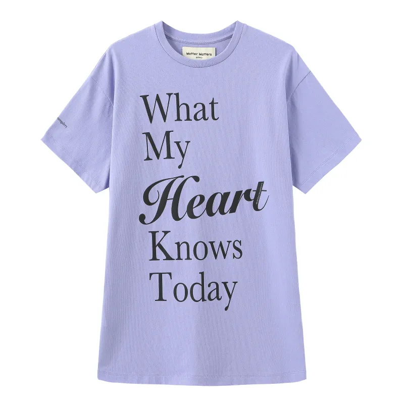 My Heart My Head / Oversized Long Tee • Purple sold by Matter Matters
