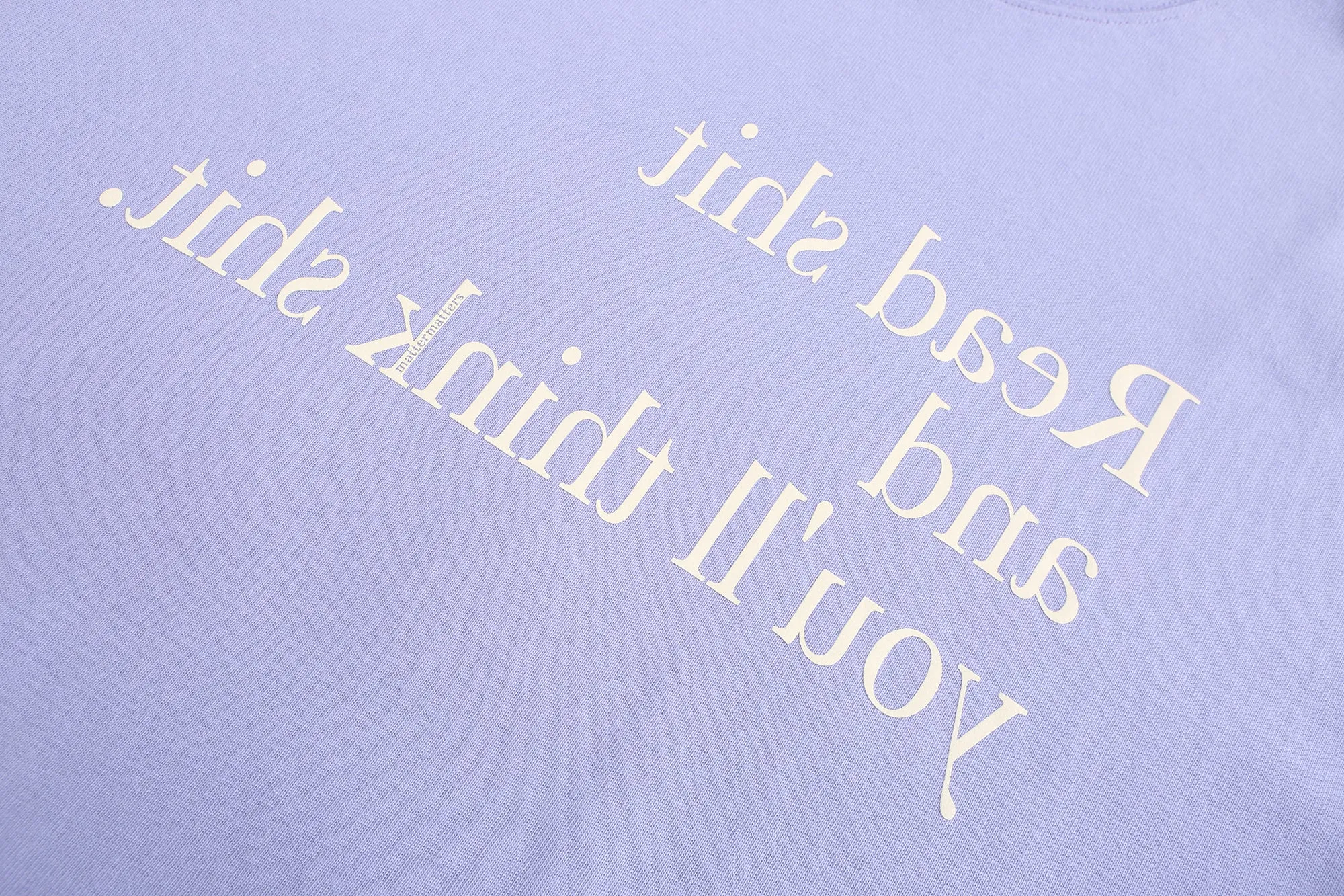 Read Shit / Oversized Long Tee • Purple sold by Matter Matters product image thumbnail 3