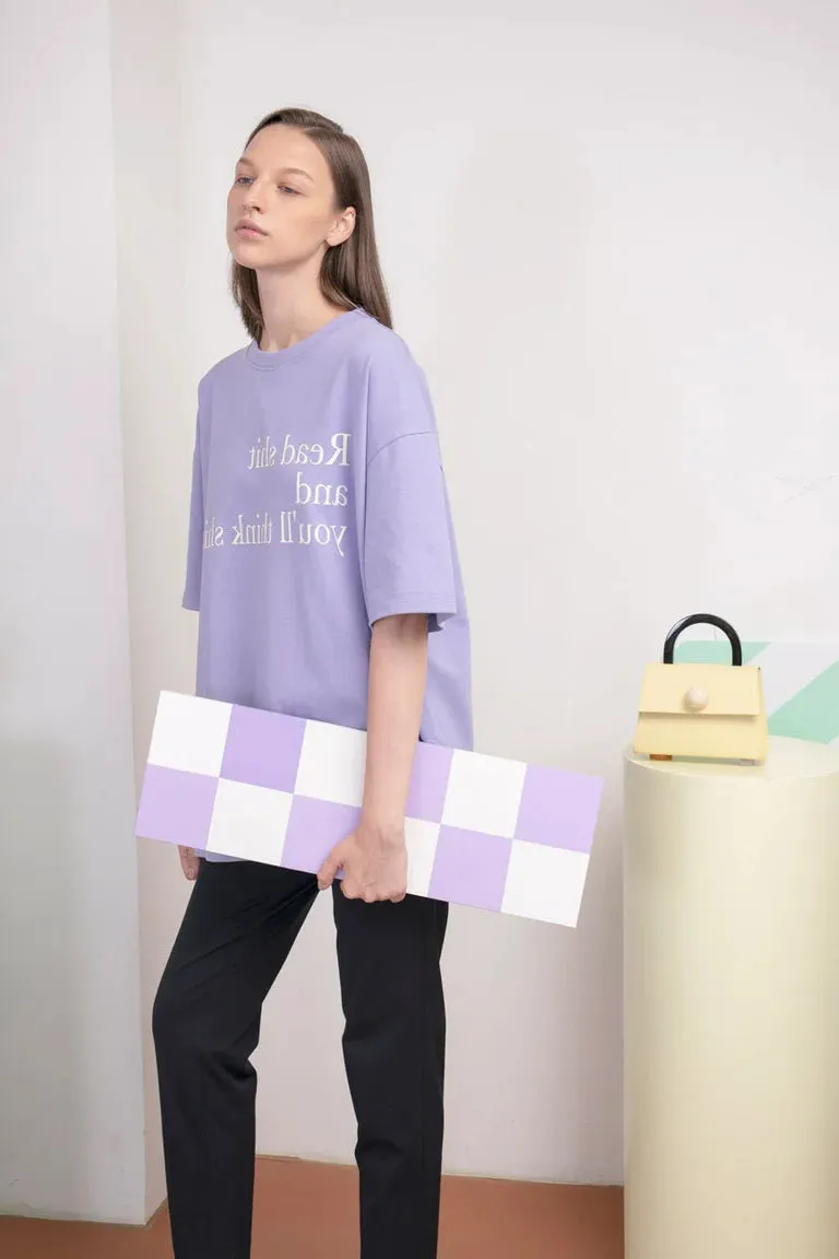 Read Shit / Oversized Long Tee • Purple sold by Matter Matters product image thumbnail 2
