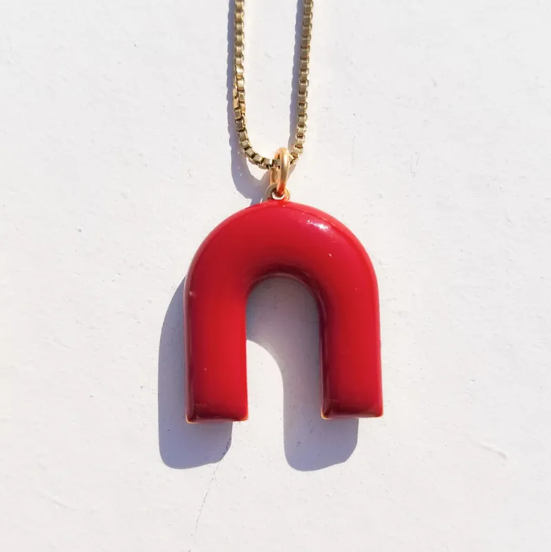 Mountain Necklace • Black & Maroon sold by Matter Matters