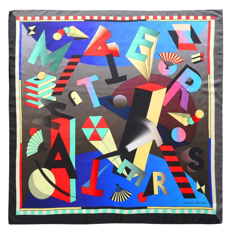 Matter Matters Graphic Square Scarf made by Matter Matters