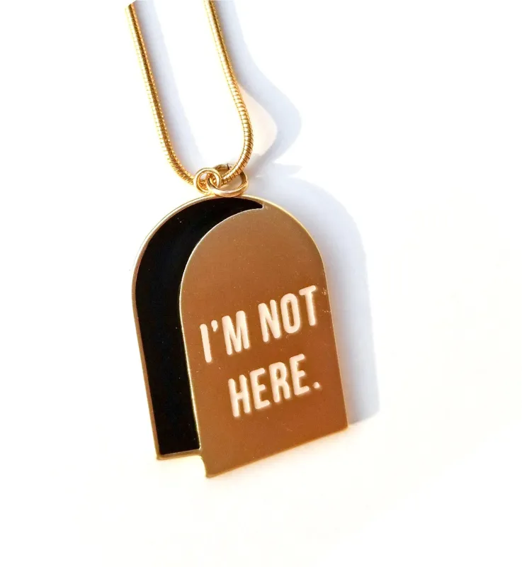 I'm Not Here / Reversible Necklace • Black sold by Matter Matters