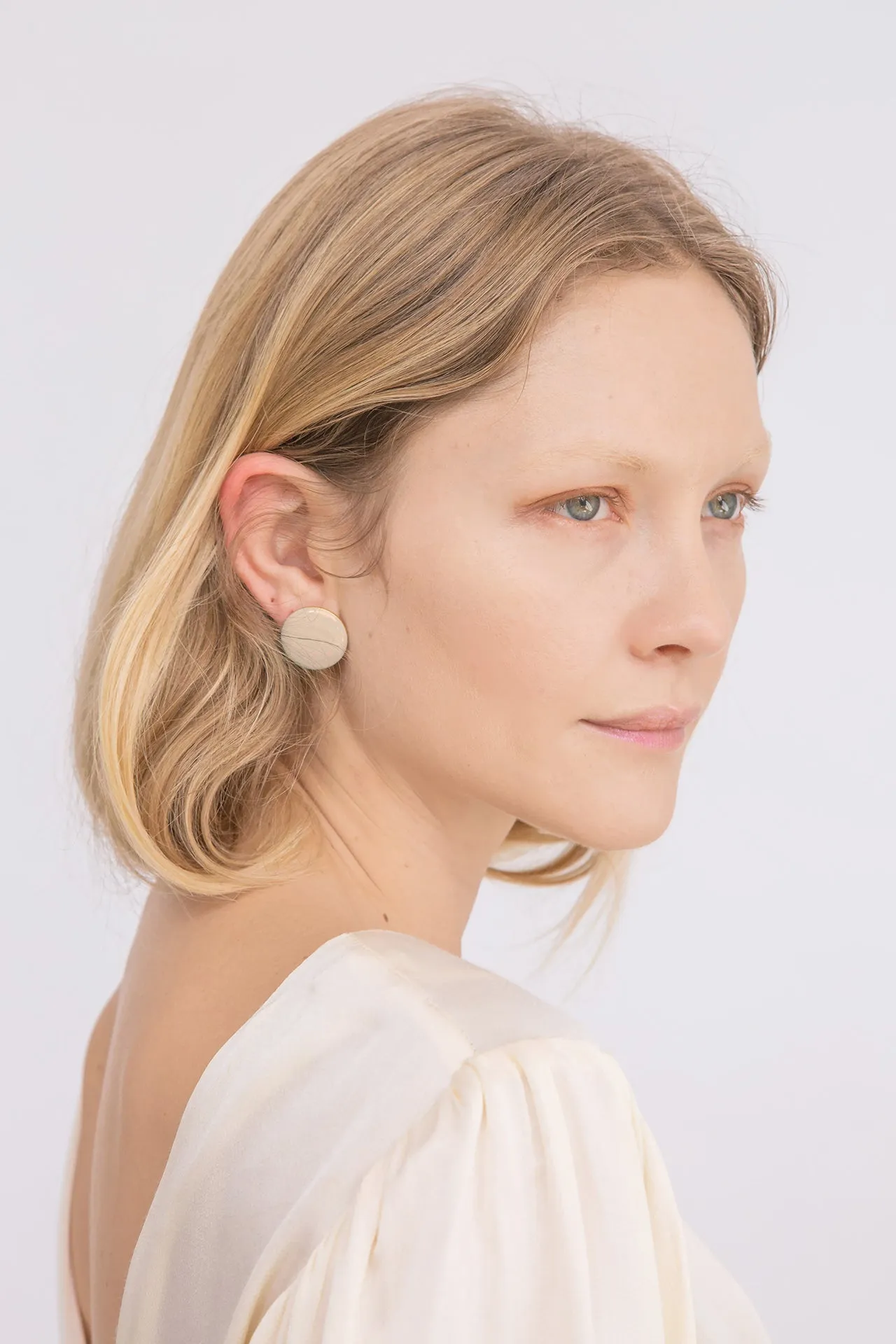 Circle Studs • Stone sold by Matter Matters product image thumbnail 2