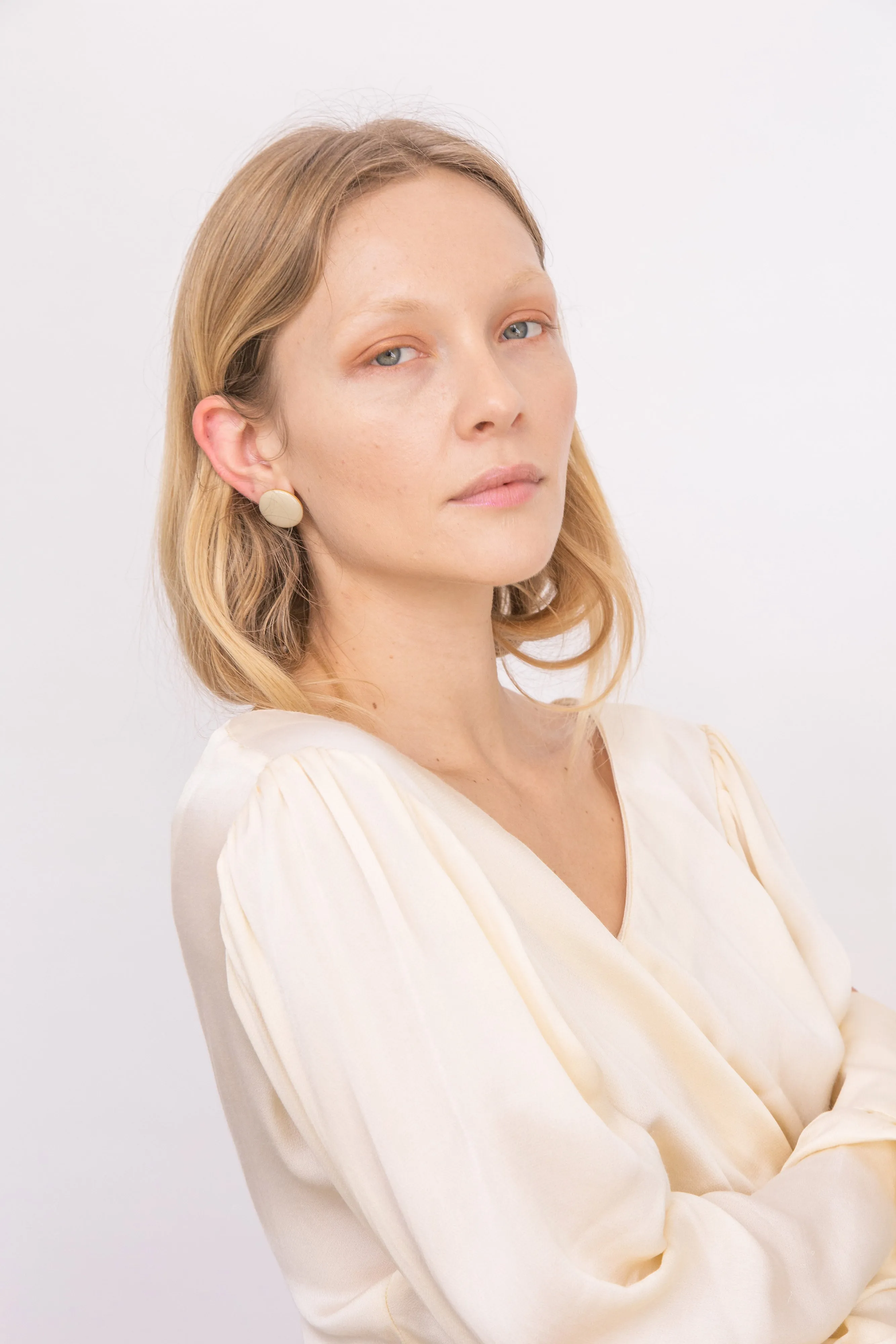 Circle Studs • Stone sold by Matter Matters product image thumbnail 3