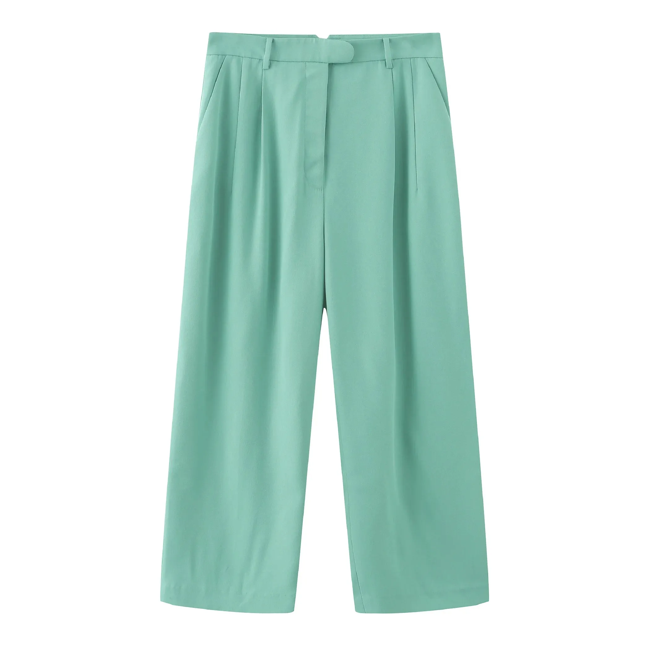 'HELLO' / Wide-leg Boyfriend Pants • Mint sold by Matter Matters