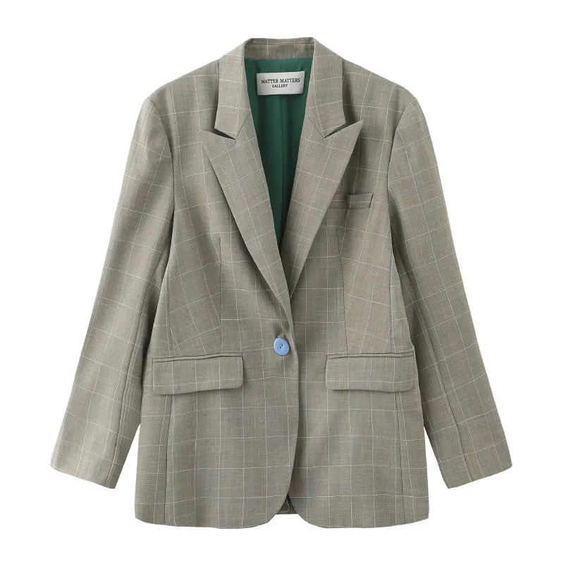 The Boyfriend Blazer • Checkered sold by Matter Matters