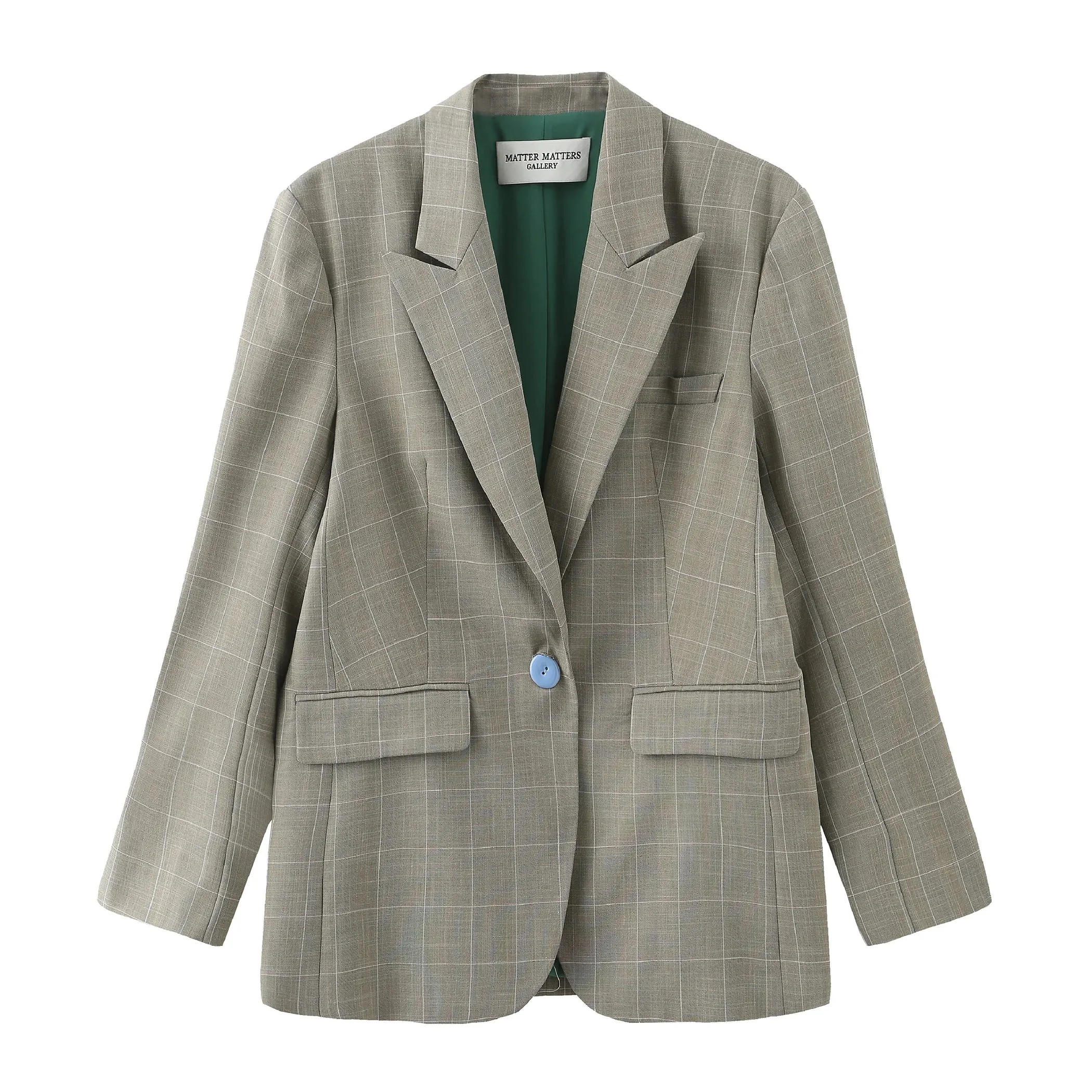 The Boyfriend Blazer • Checkered sold by Matter Matters