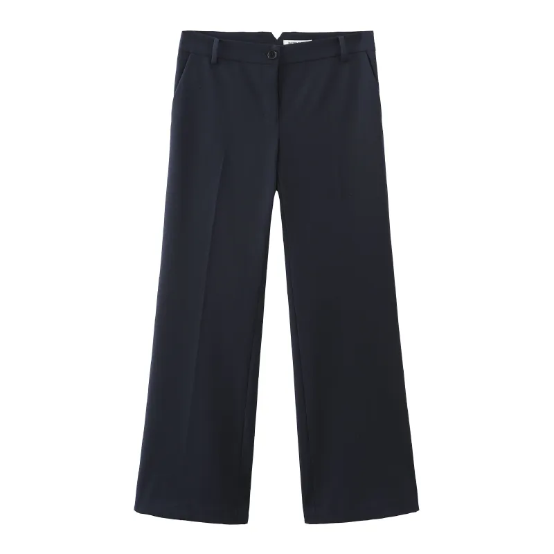 'HELLO' / Straight Fit Trousers • Navy sold by Matter Matters