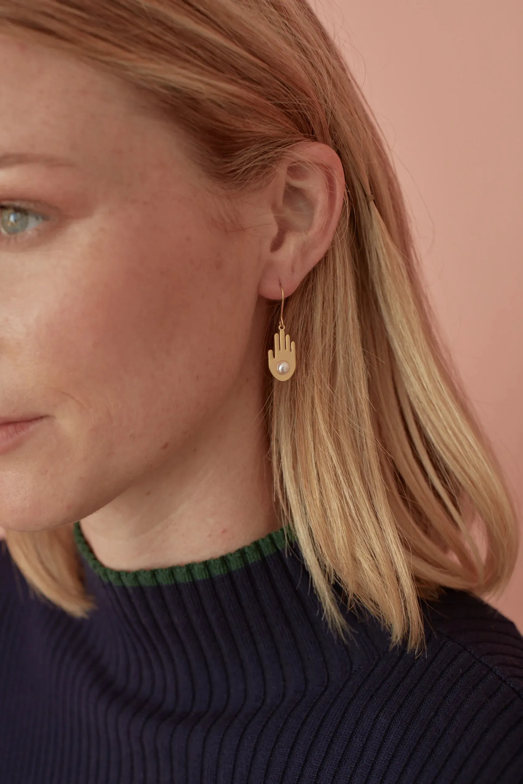Chance Earrings • Gold / Pearl sold by Matter Matters product image thumbnail 2