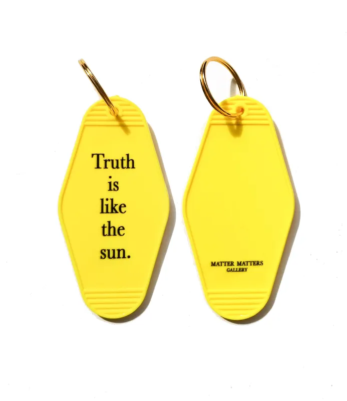 MMG Keyring • Yellow • Truth is like the sun. sold by Matter Matters