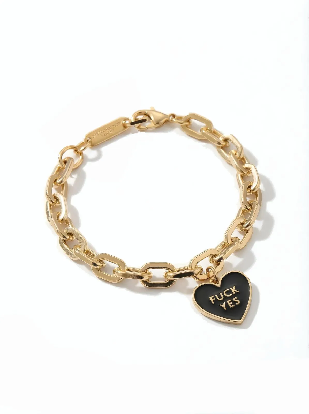 Fuck Yes Bold Chain Bracelet • Black sold by Matter Matters