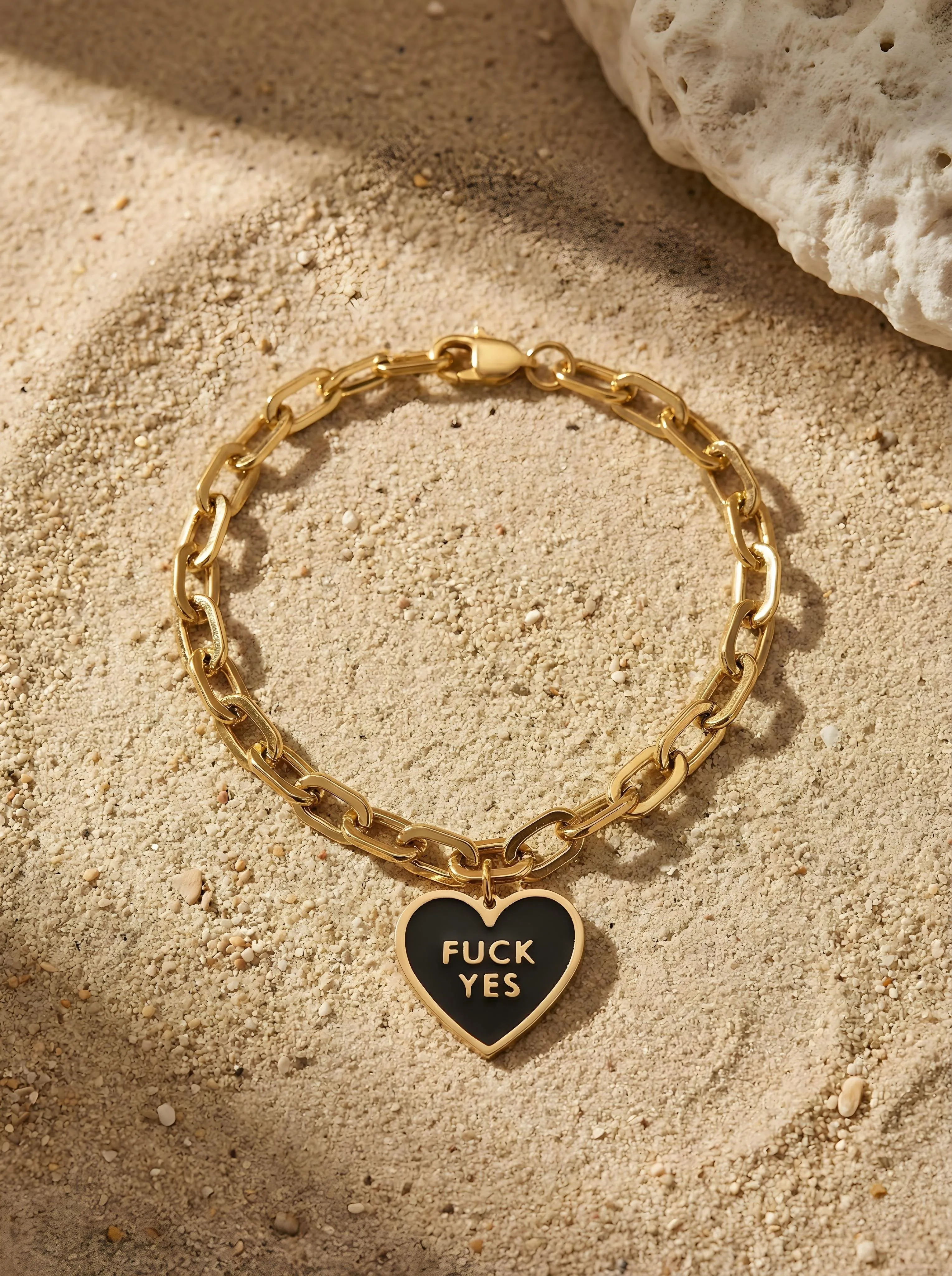 Fuck Yes Bold Chain Bracelet • Black sold by Matter Matters product image thumbnail 3