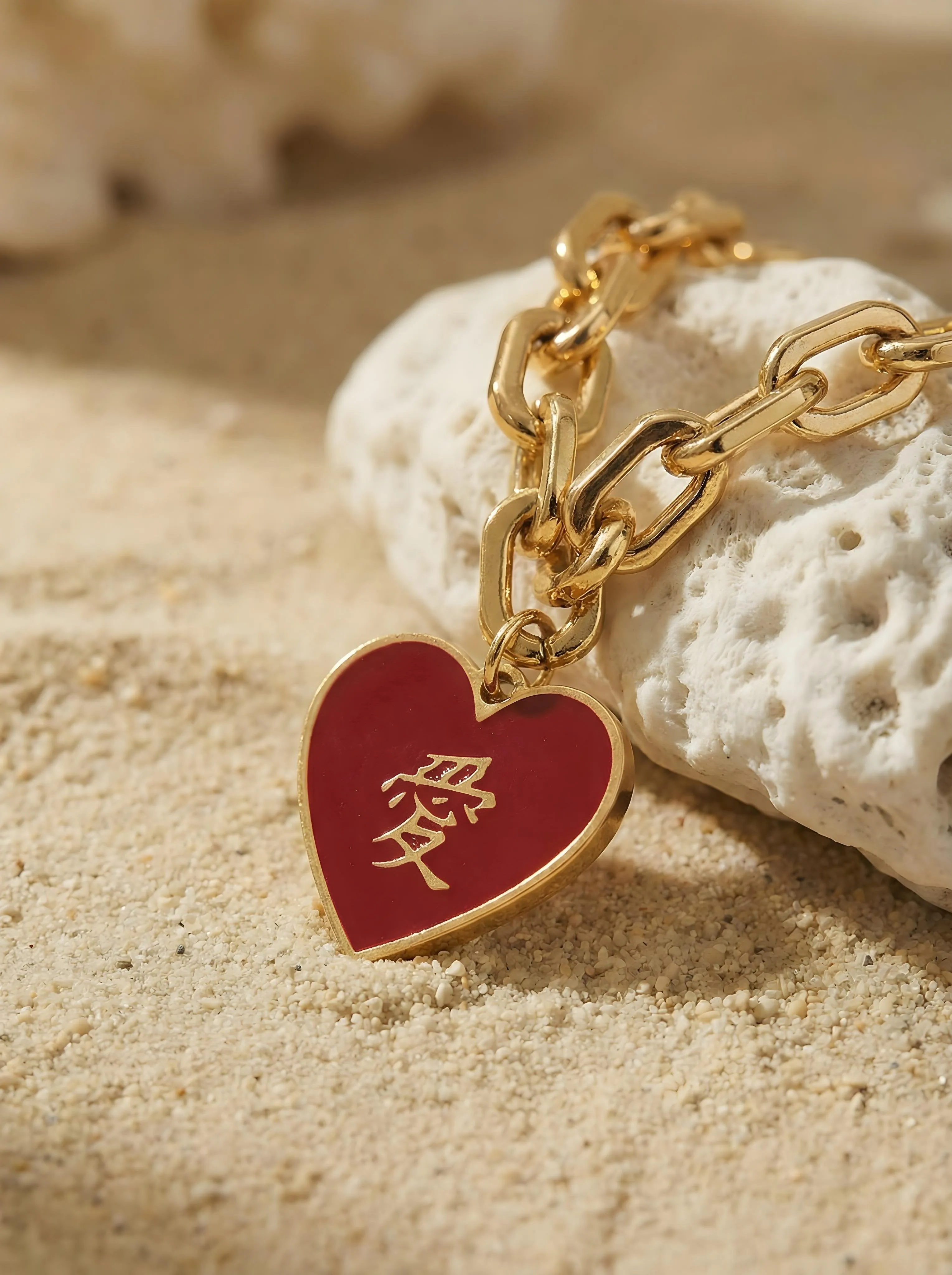 愛 / 做 Bold Chain Bracelet • Red sold by Matter Matters product image thumbnail 3