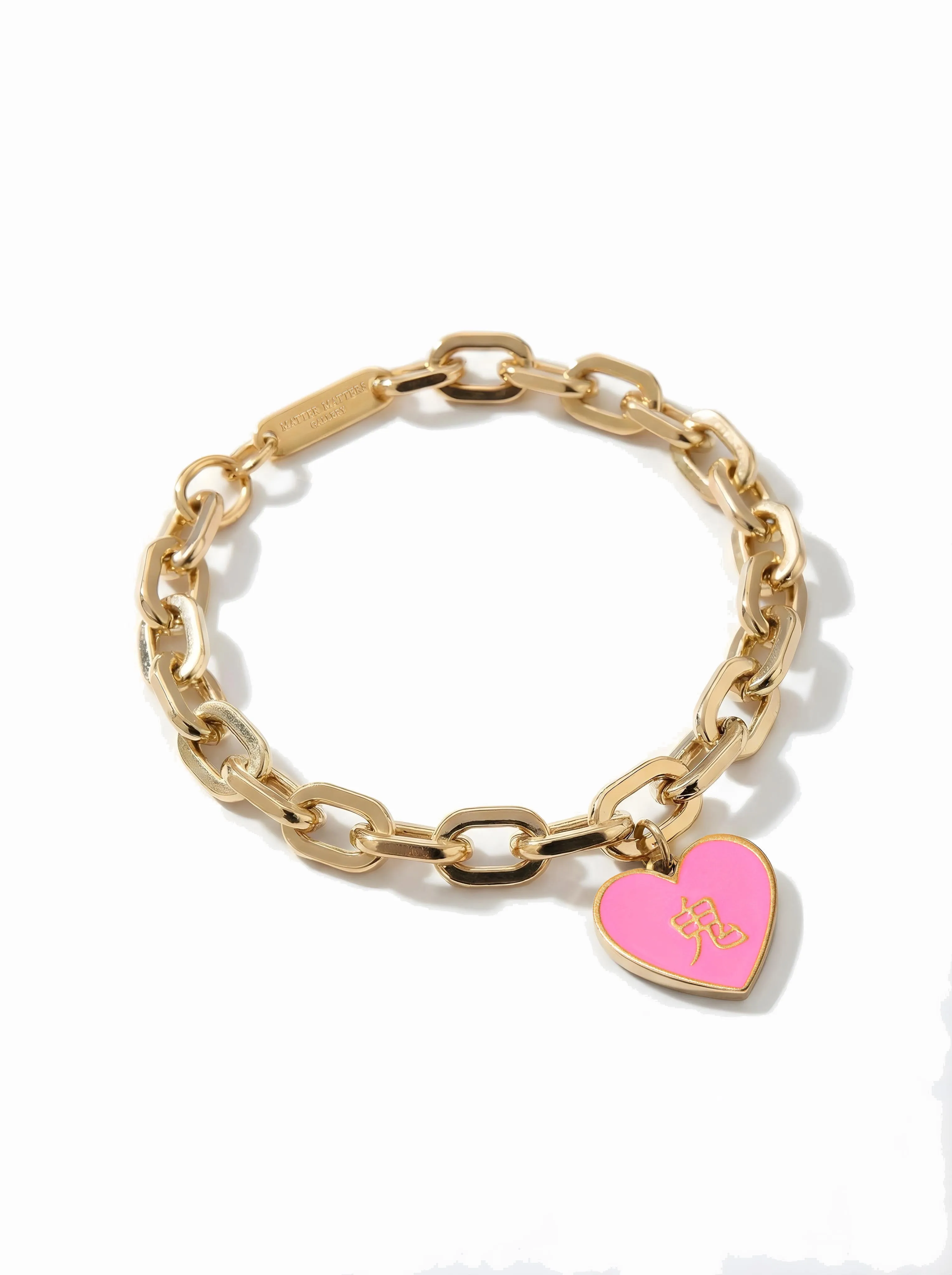 酒 / 鬼 Bold Chain Bracelet • Black/Pink sold by Matter Matters product image thumbnail 2