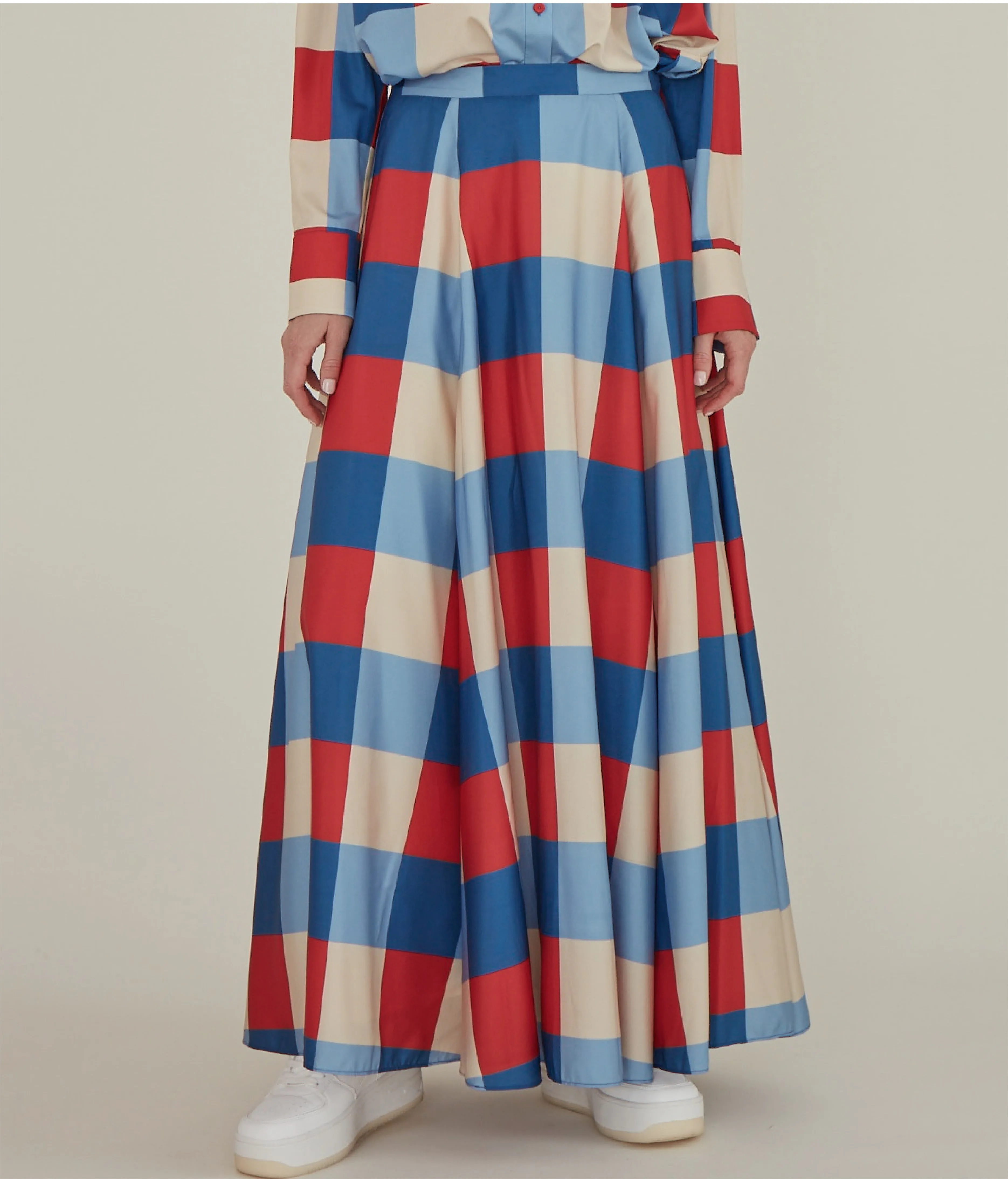 Secka / Checkered Maxi Skirt • Red sold by Matter Matters product image thumbnail 4