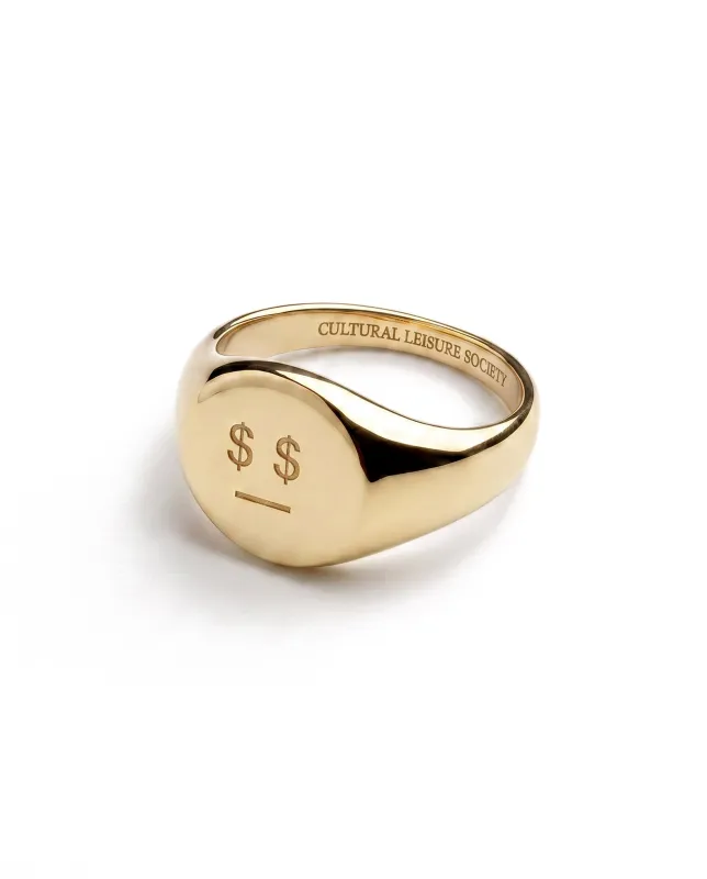 Money Talks • Gold Signet Ring made by Matter Matters