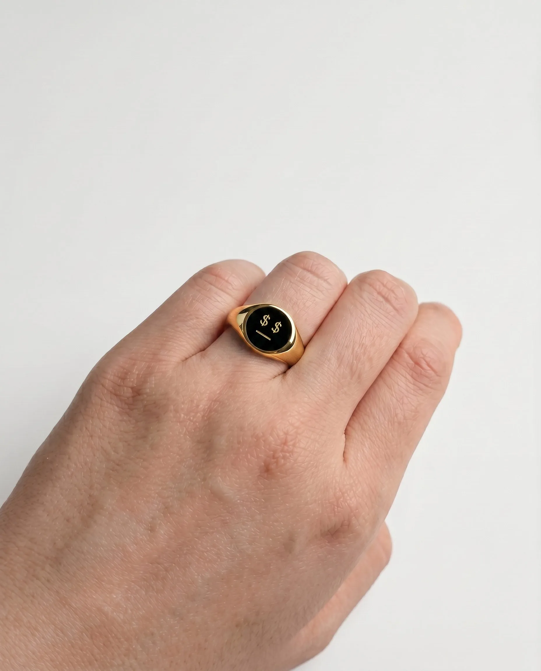 Money Talks • Gold Signet Ring sold by Matter Matters product image thumbnail 3
