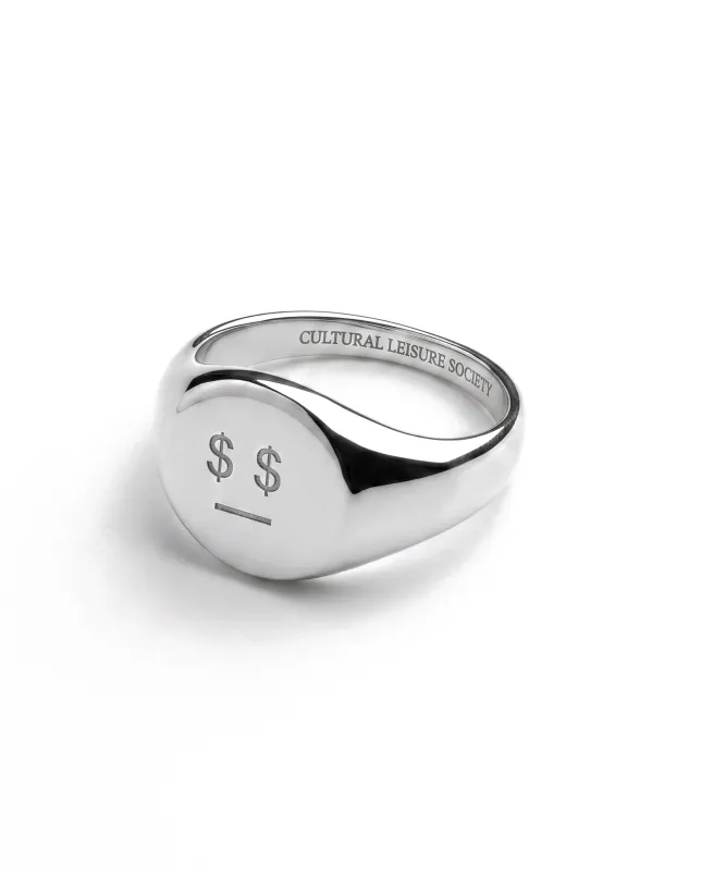 Money Talks • Steel Signet Ring made by Matter Matters