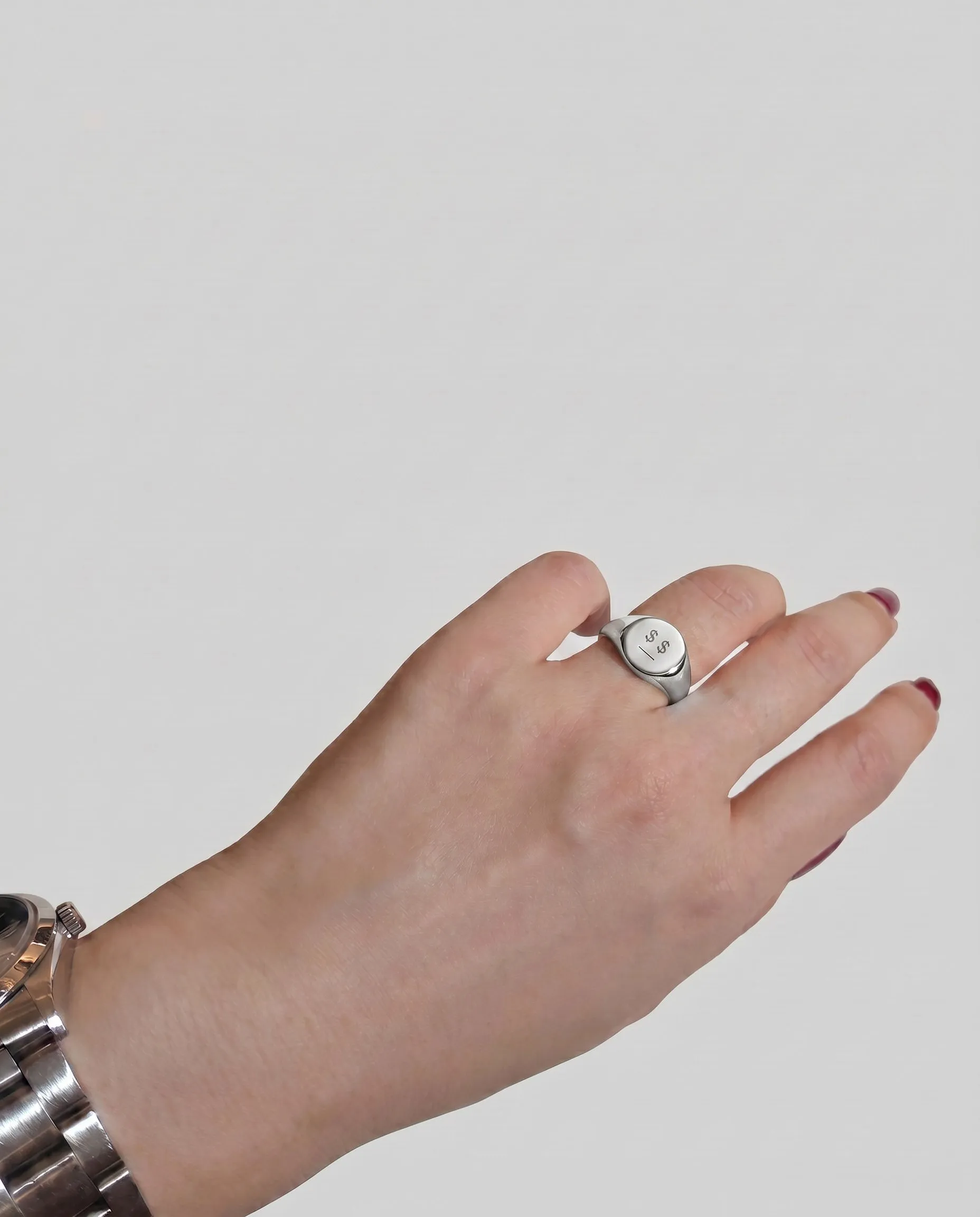 Money Talks • Steel Signet Ring sold by Matter Matters product image thumbnail 2