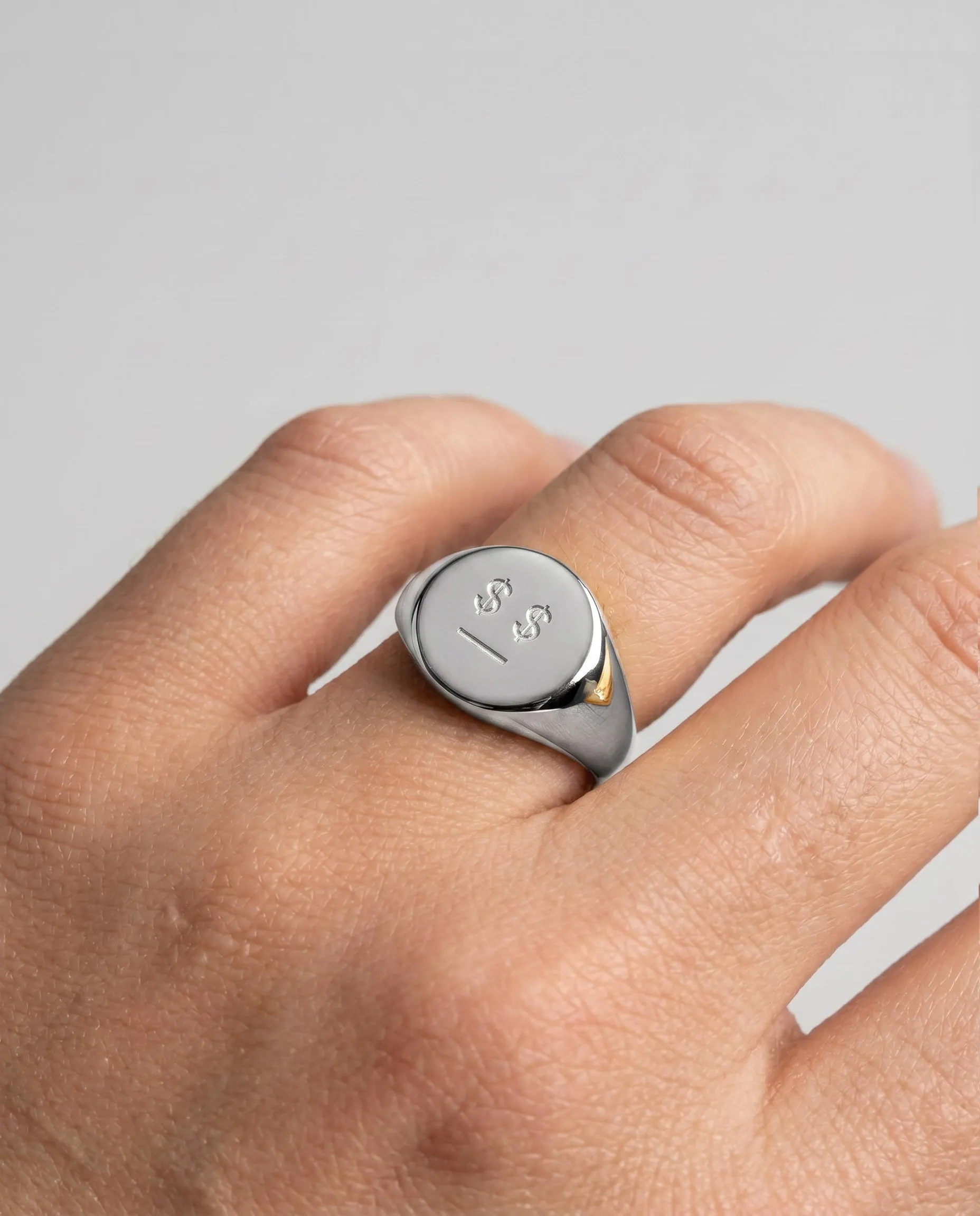 Money Talks • Steel Signet Ring sold by Matter Matters product image thumbnail 3