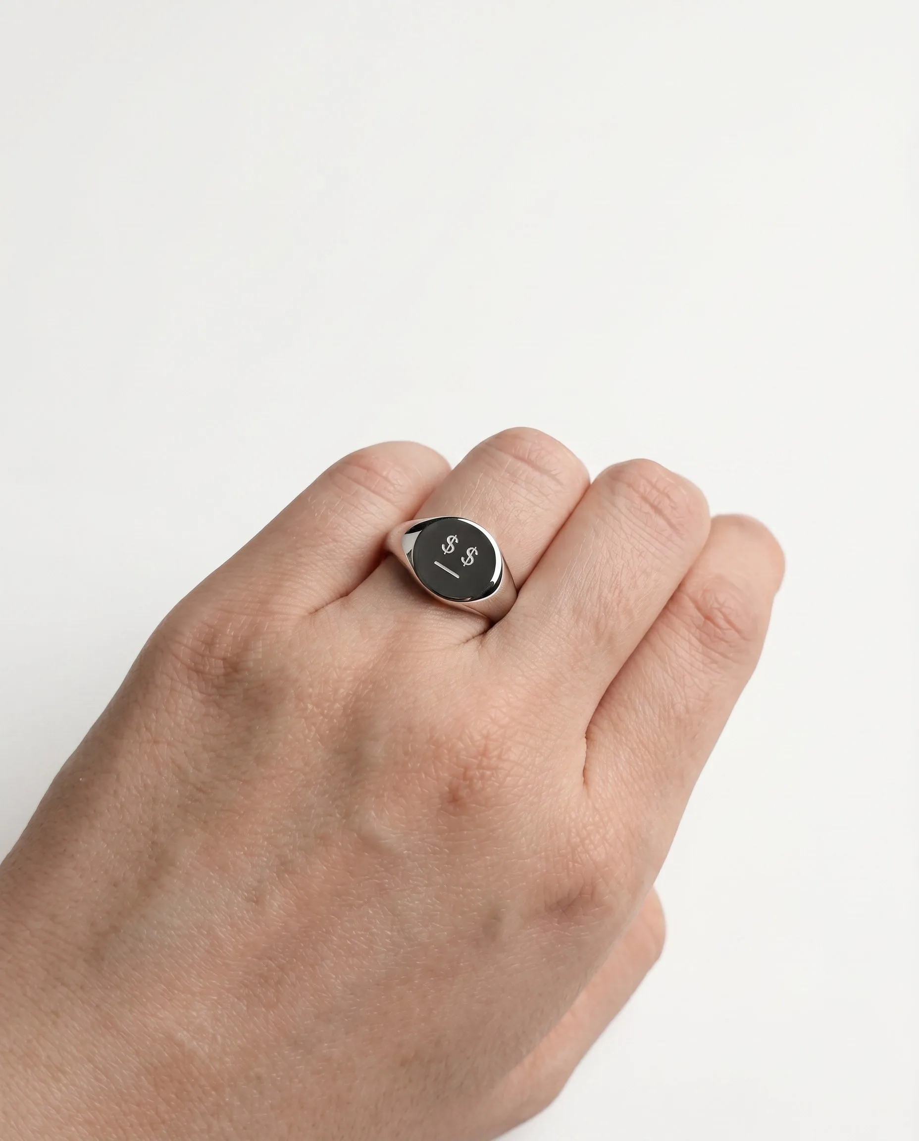 Money Talks • Steel Signet Ring sold by Matter Matters product image thumbnail 4