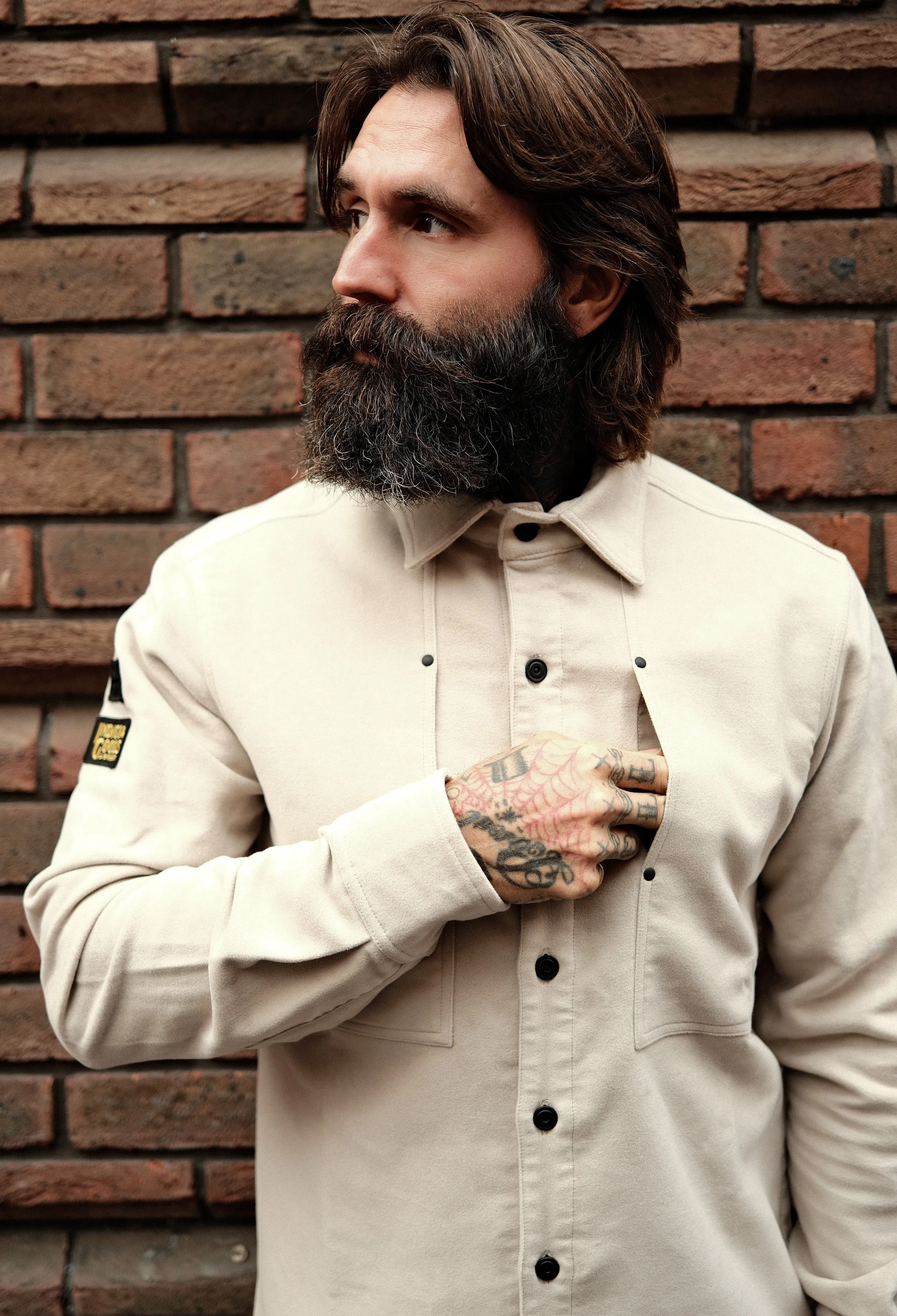 English Terrace Overshirt - Moleskin Stone sold by Indigo and Goods product image thumbnail 2