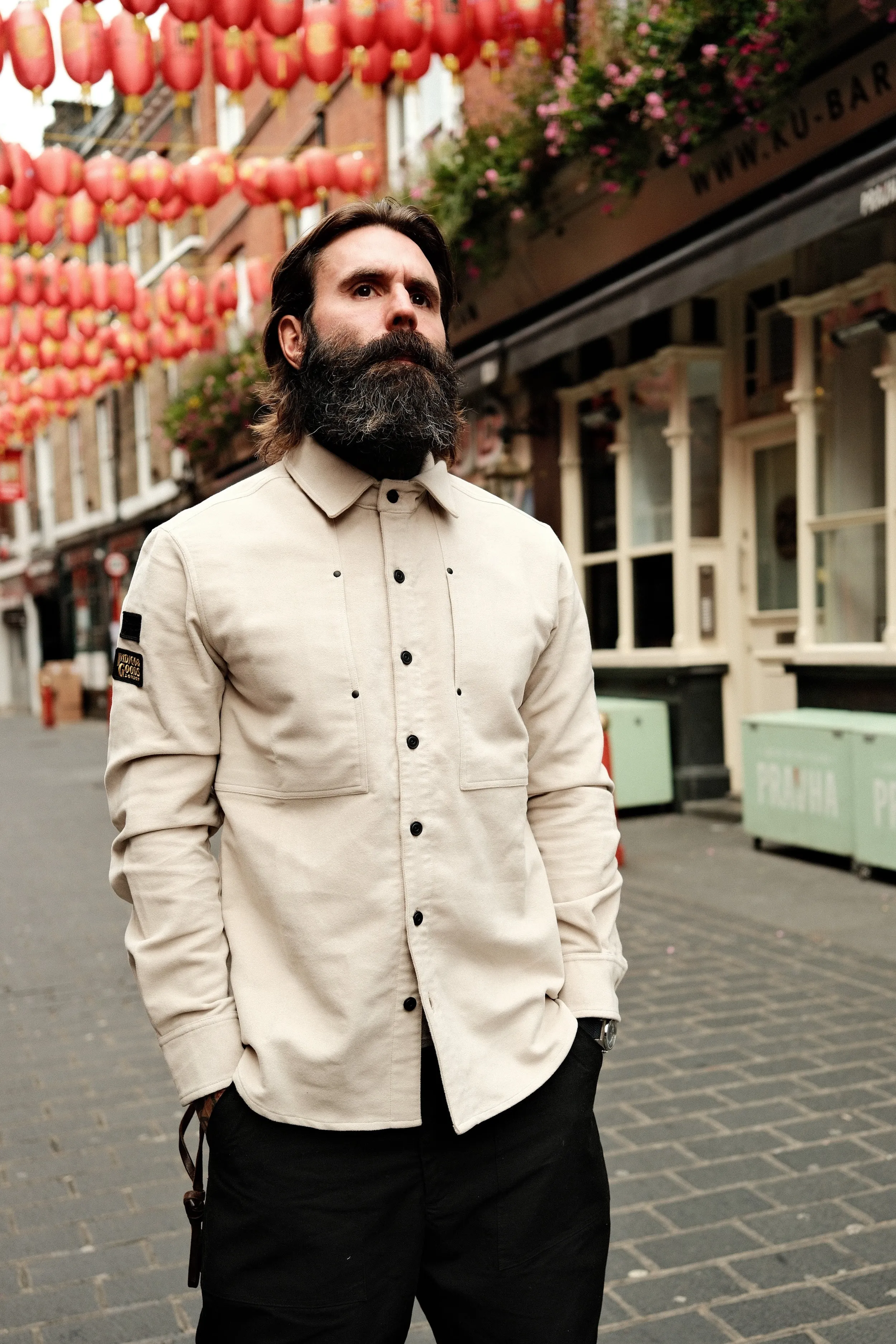 English Terrace Overshirt - Moleskin Stone sold by Indigo and Goods product image thumbnail 5