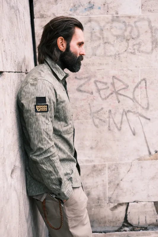 English Terrace Overshirt - Rain camo made by Indigo and Goods