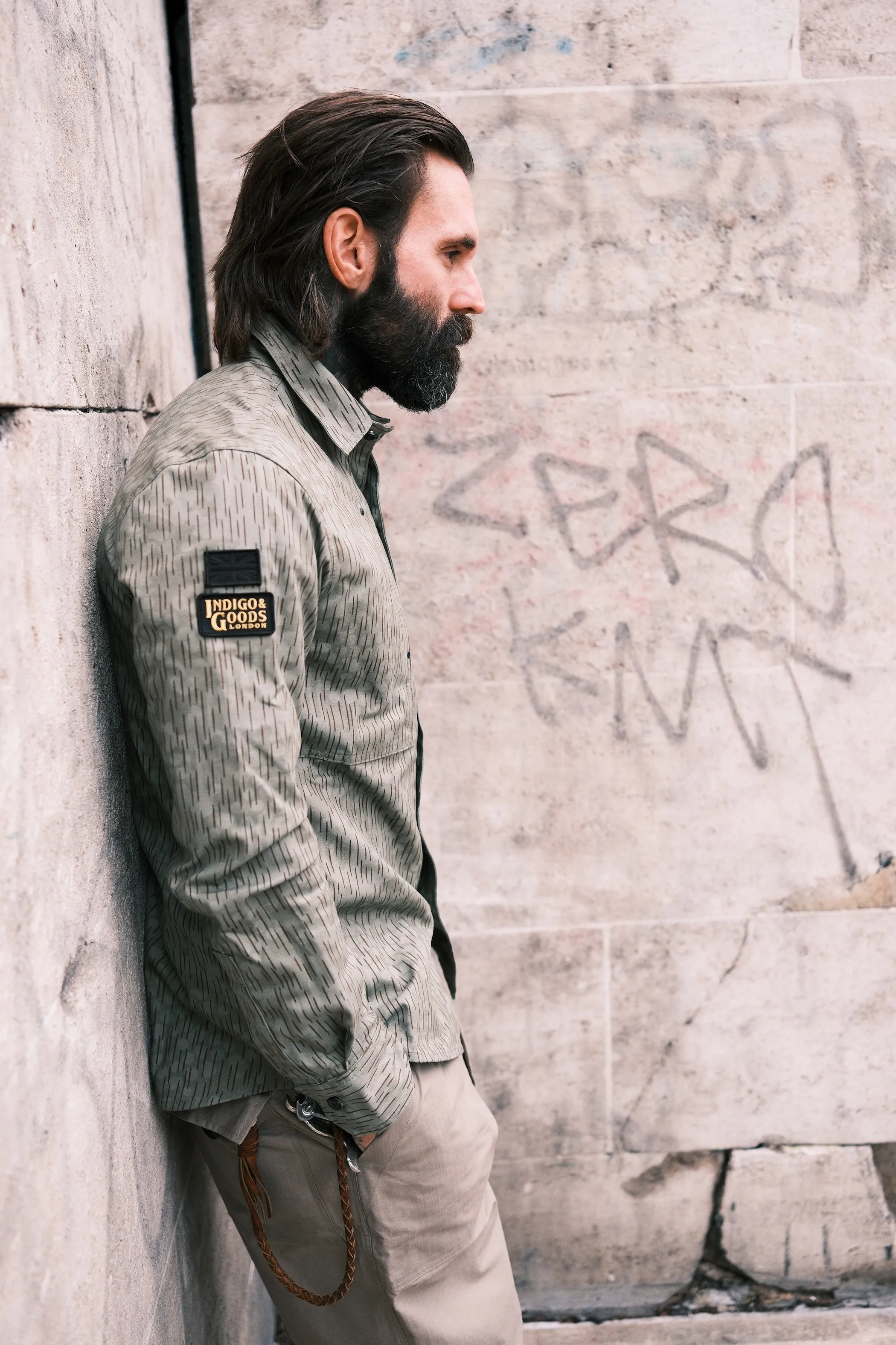 English Terrace Overshirt - Rain camo sold by Indigo and Goods
