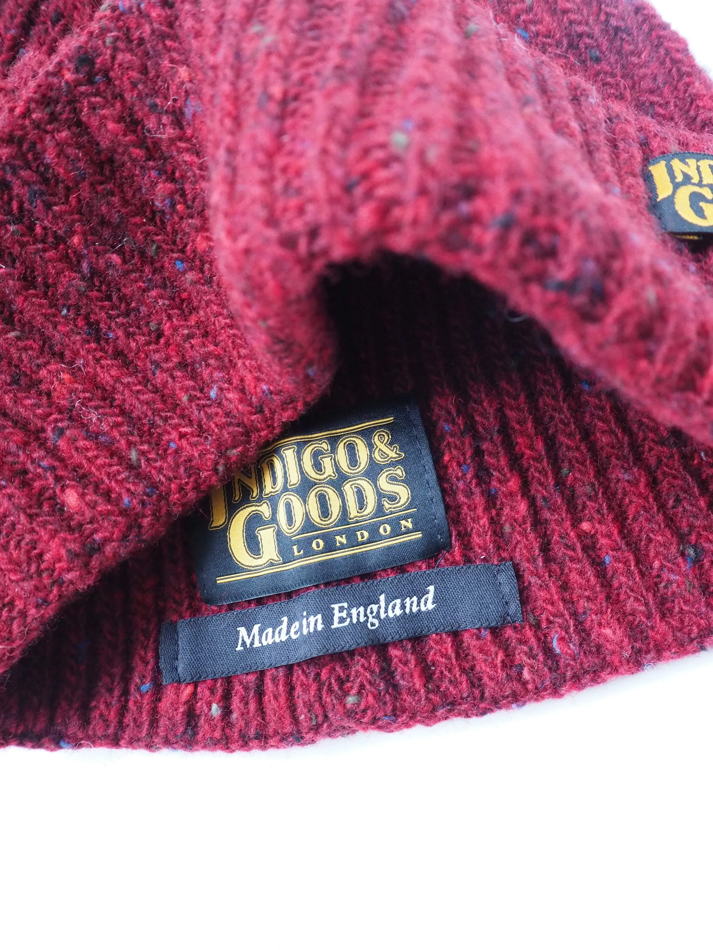 Donegal Wool Beanie - Oxblood sold by Indigo and Goods product image thumbnail 2