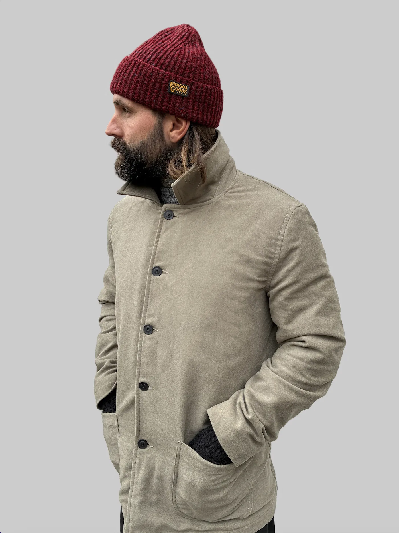 Donegal Wool Beanie - Oxblood sold by Indigo and Goods product image thumbnail 3