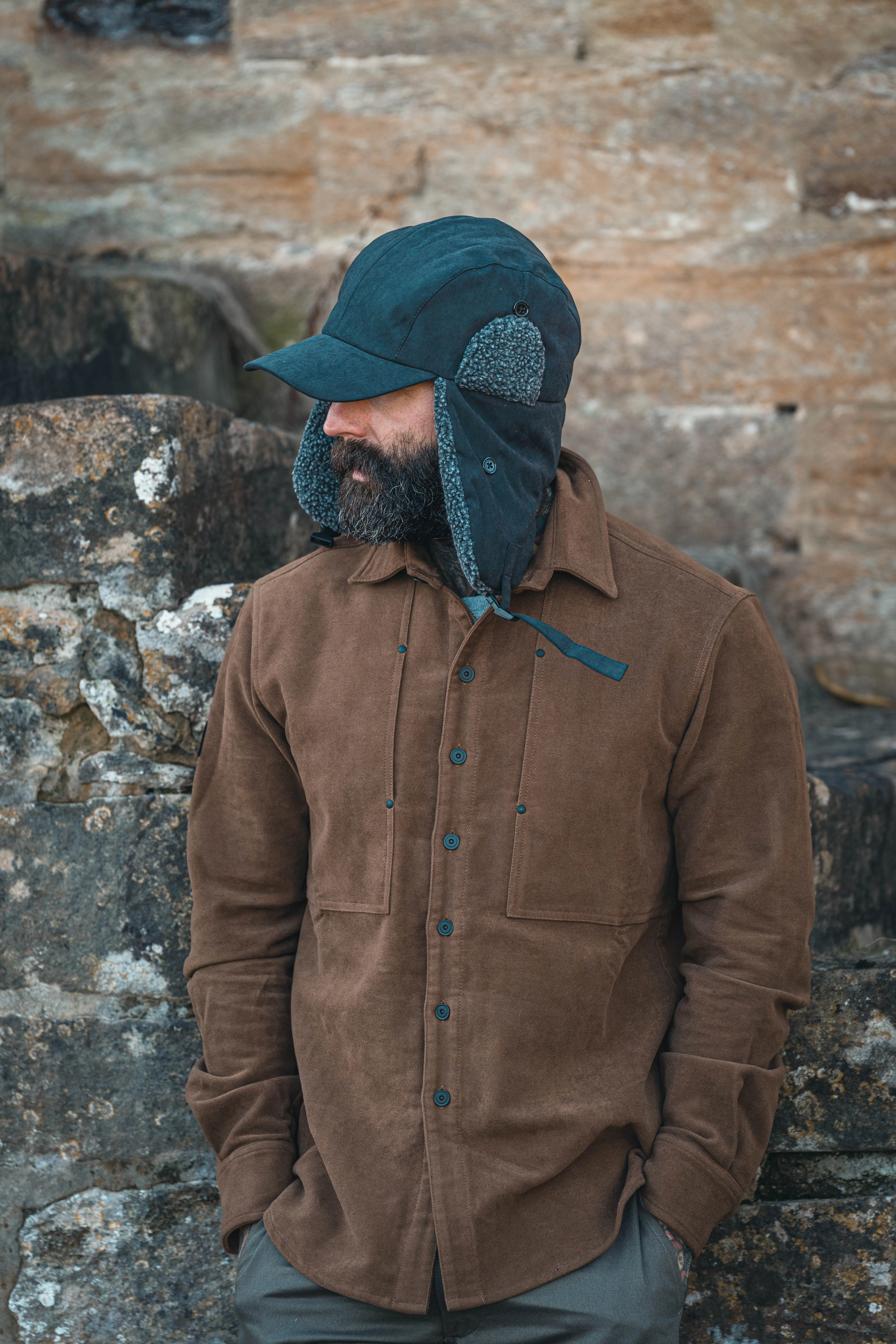 English Terrace Overshirt - Moleskin Chestnut sold by Indigo and Goods product image thumbnail 2