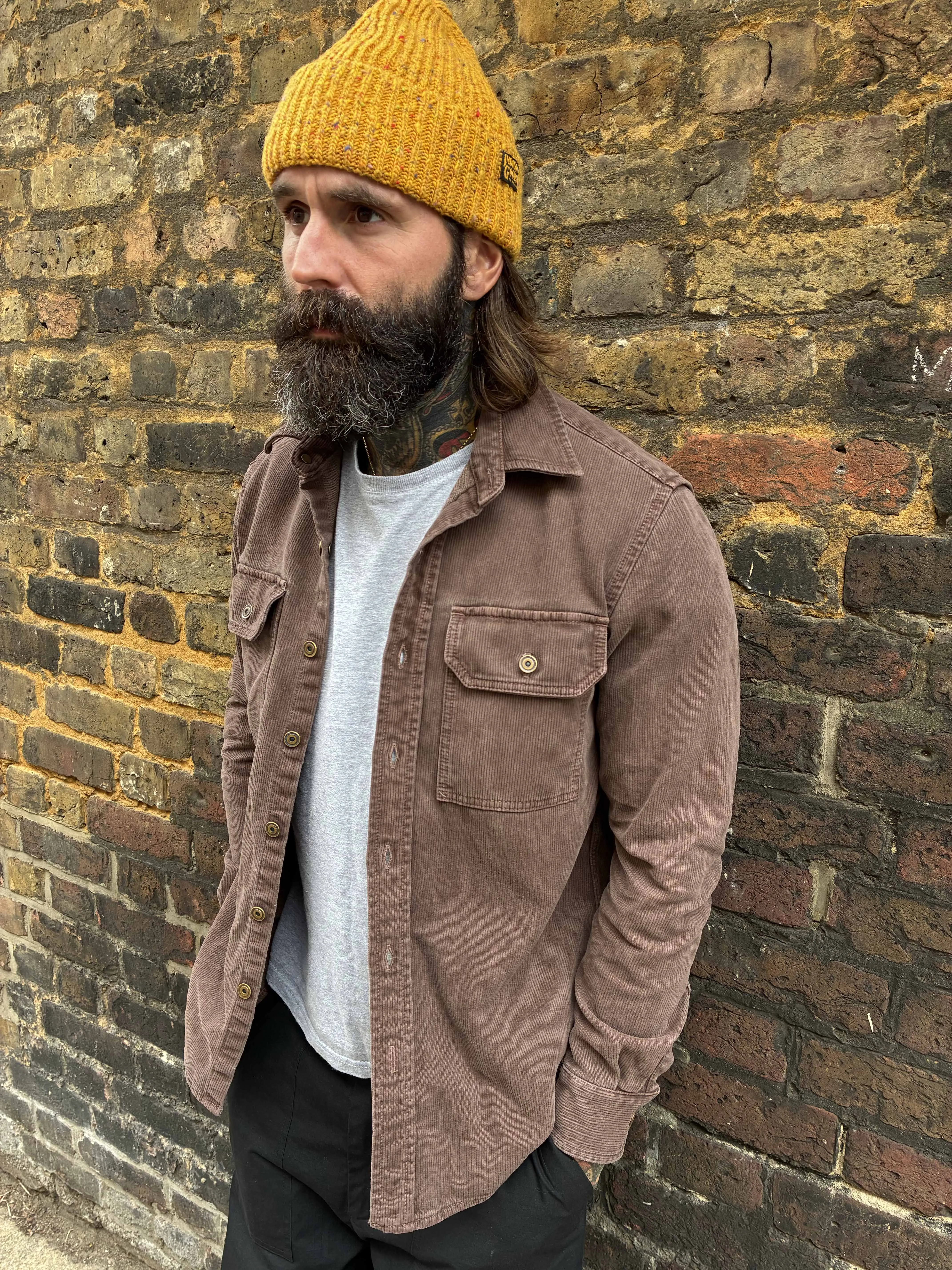 Assault Overshirt- Vintage Dye Machine Brown sold by Indigo and Goods product image thumbnail 2