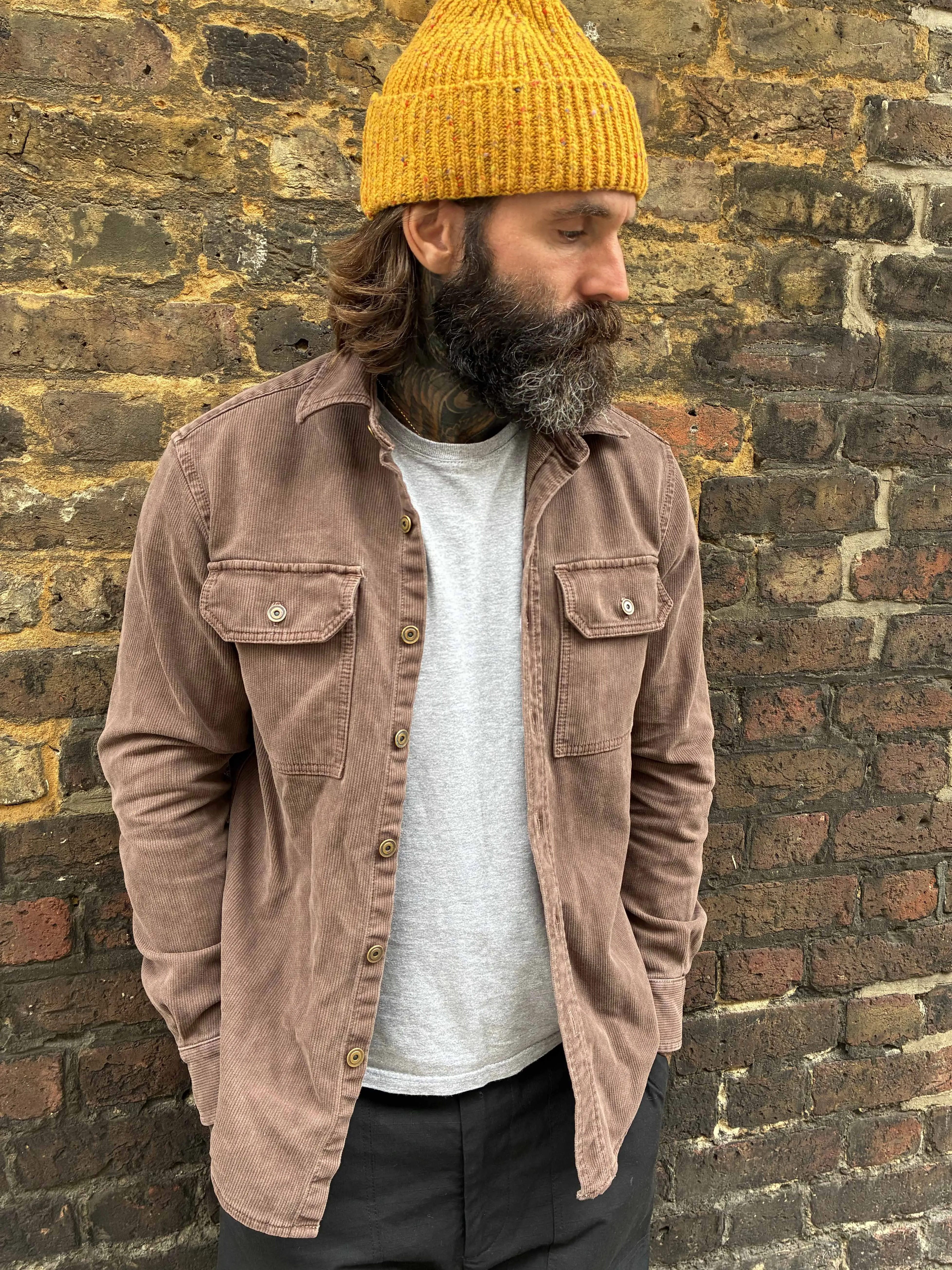 Assault Overshirt- Vintage Dye Machine Brown sold by Indigo and Goods product image thumbnail 3