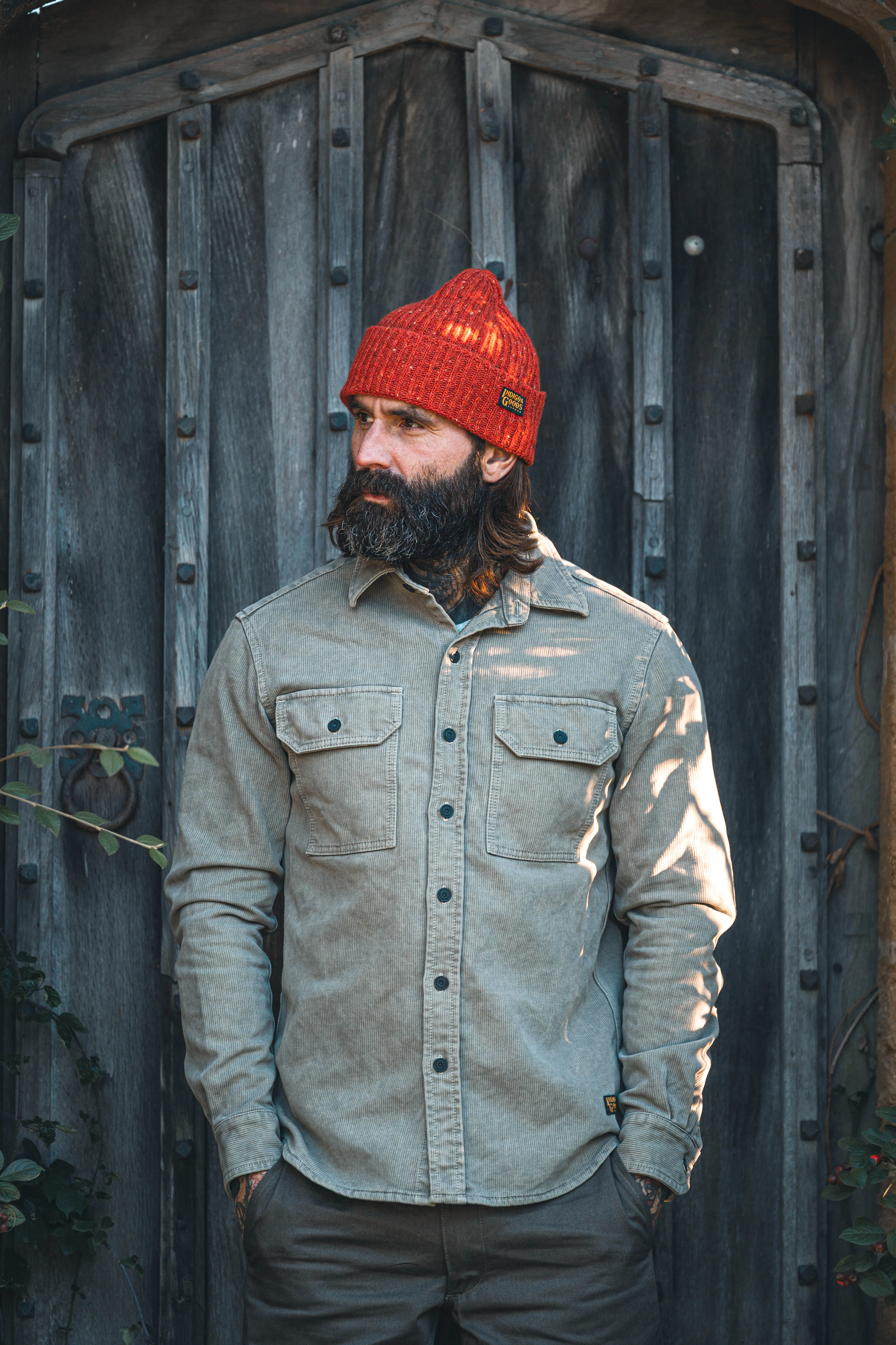 Donegal Wool Beanie - Orange Blaze sold by Indigo and Goods product image thumbnail 3