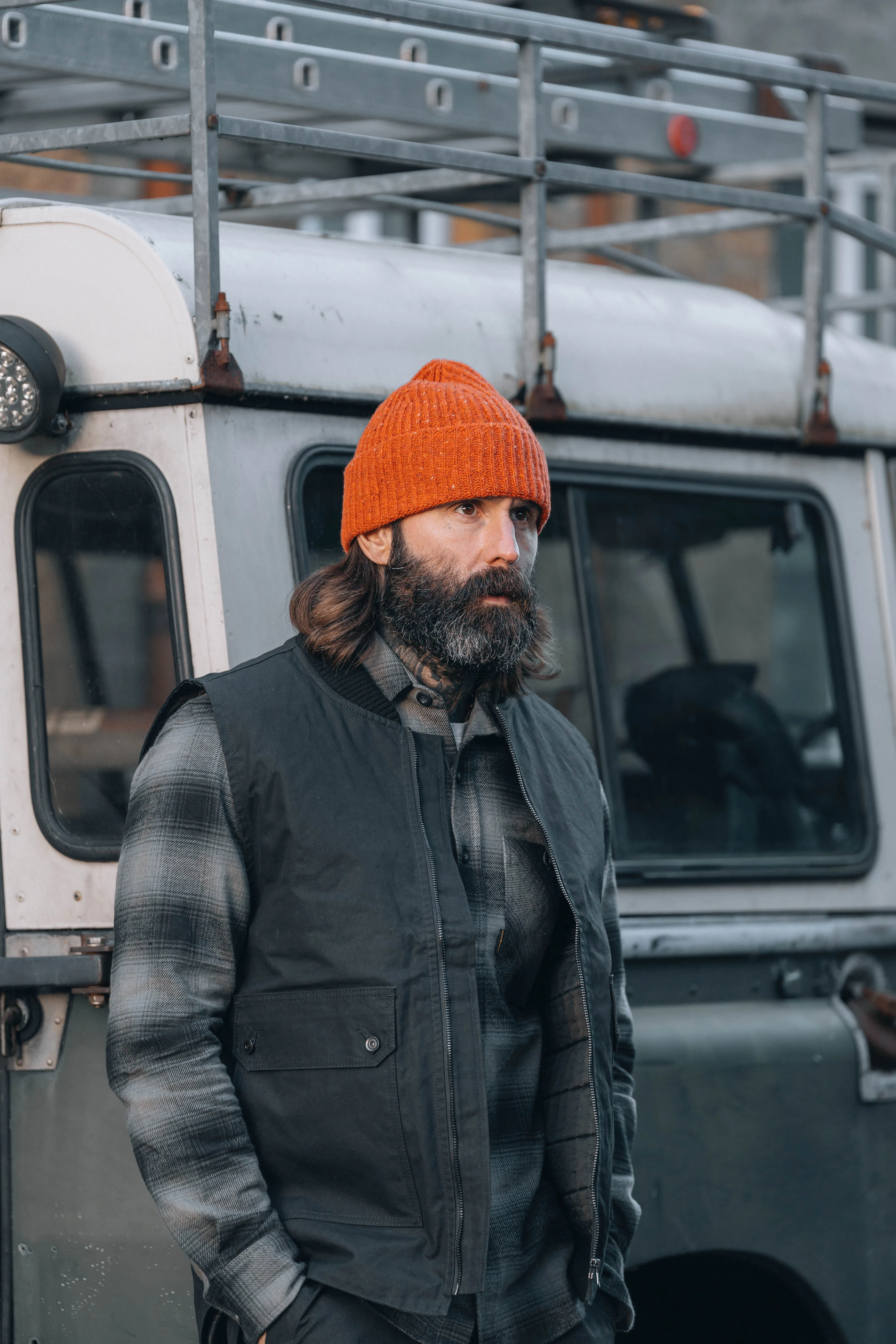 Donegal Wool Beanie - Orange Blaze sold by Indigo and Goods product image thumbnail 2
